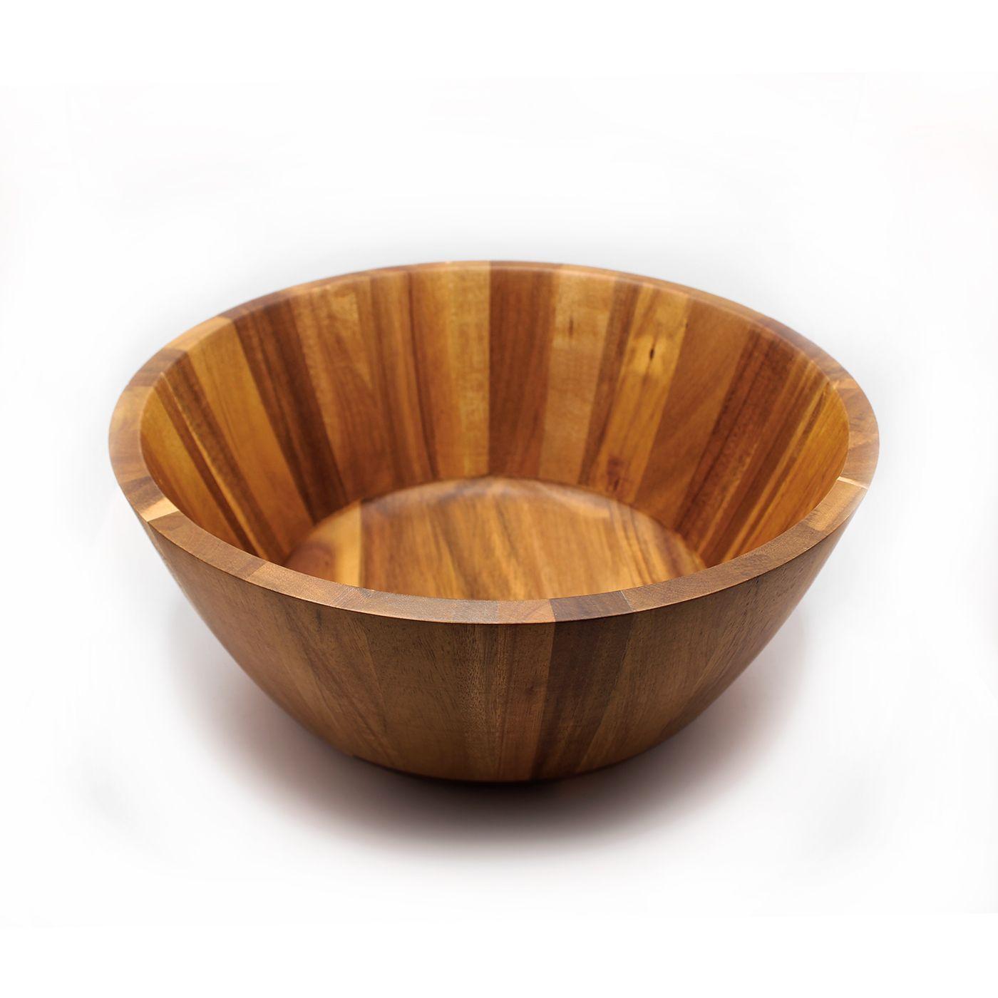 Bowl Fuente Ensaladera De Madera De Acacia Ø28cms - Kawi®-0