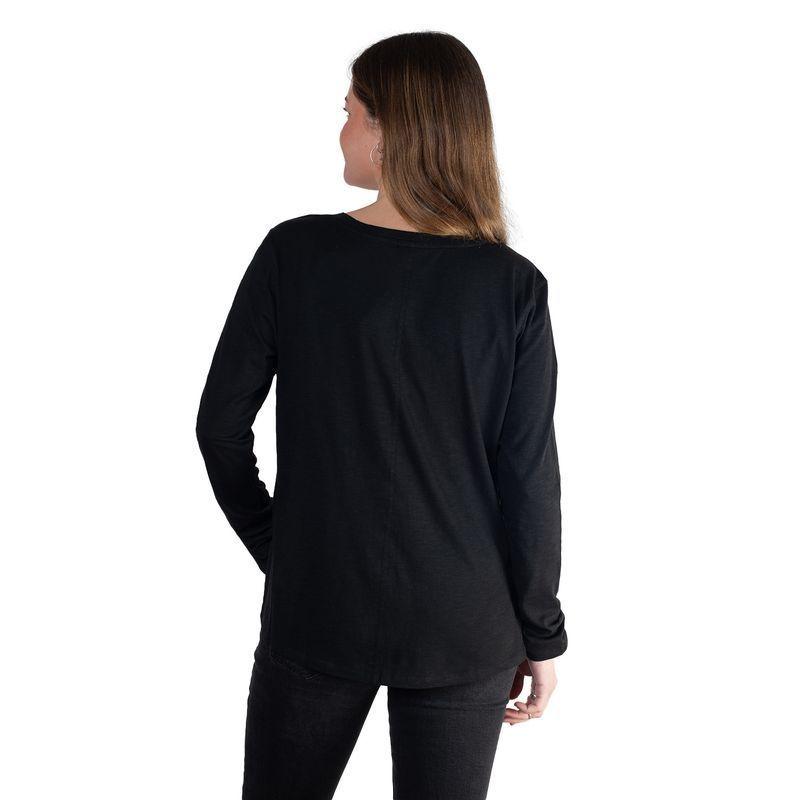 Polera Mujer Escote V Manga Larga Sustentable Maqui Lenga-1