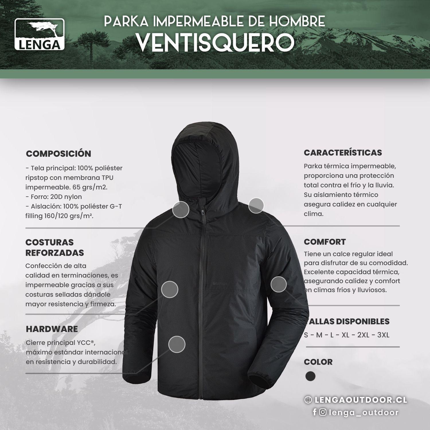 Parka Térmica Hombre Impermeable Waterproof Ventisquero Lenga®-3