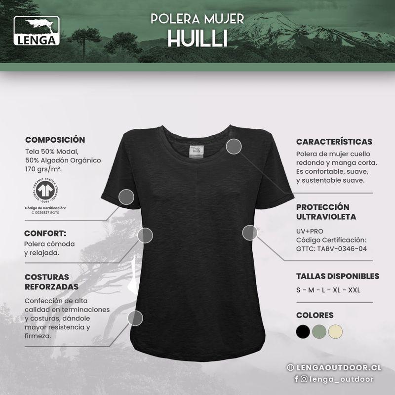 Polera Huilli Cuello Redondo Manga Corta Sustentable Lenga®-4
