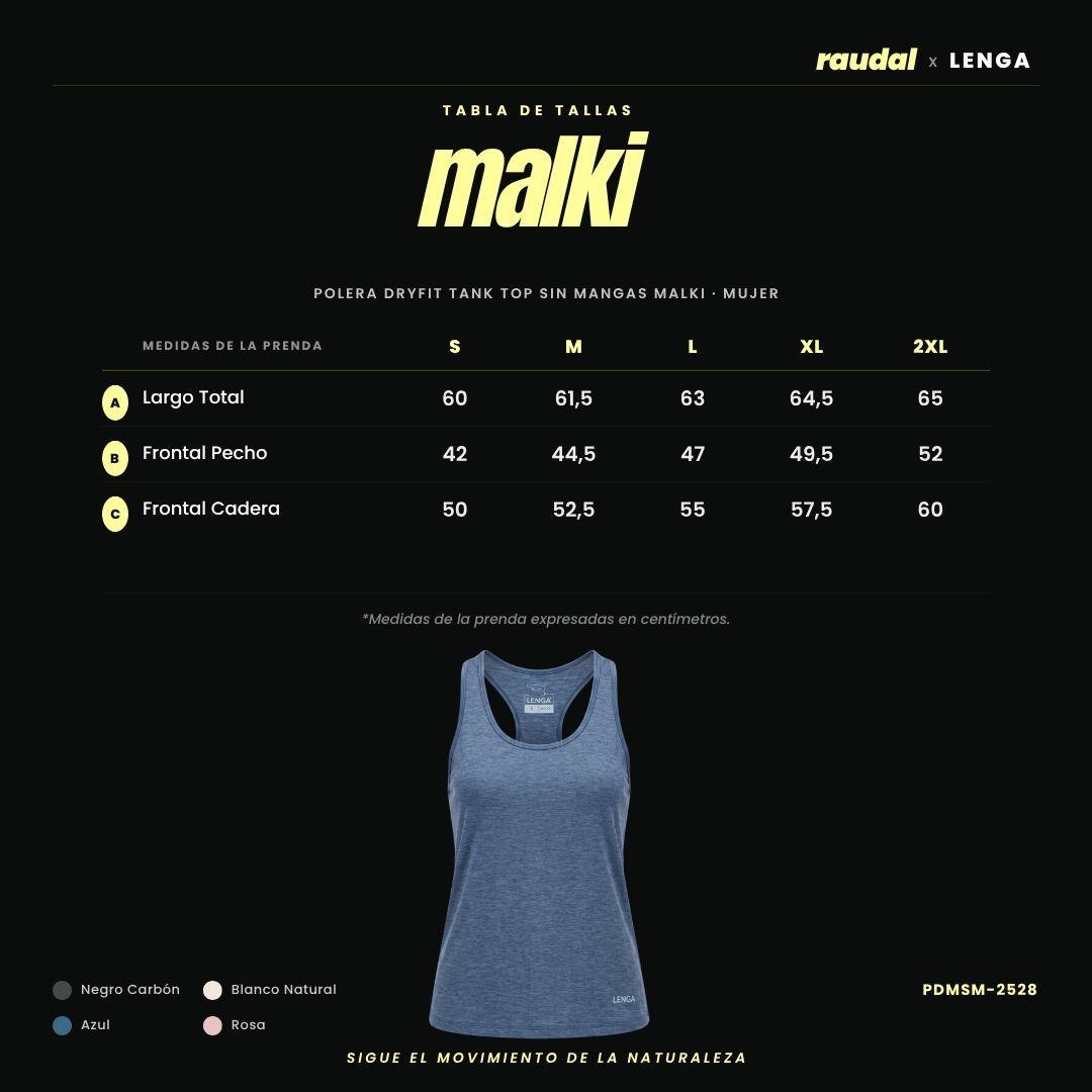 Polera Mujer Grit Dry Tank Top Sin Mangas Malki Lenga UPF 50-5
