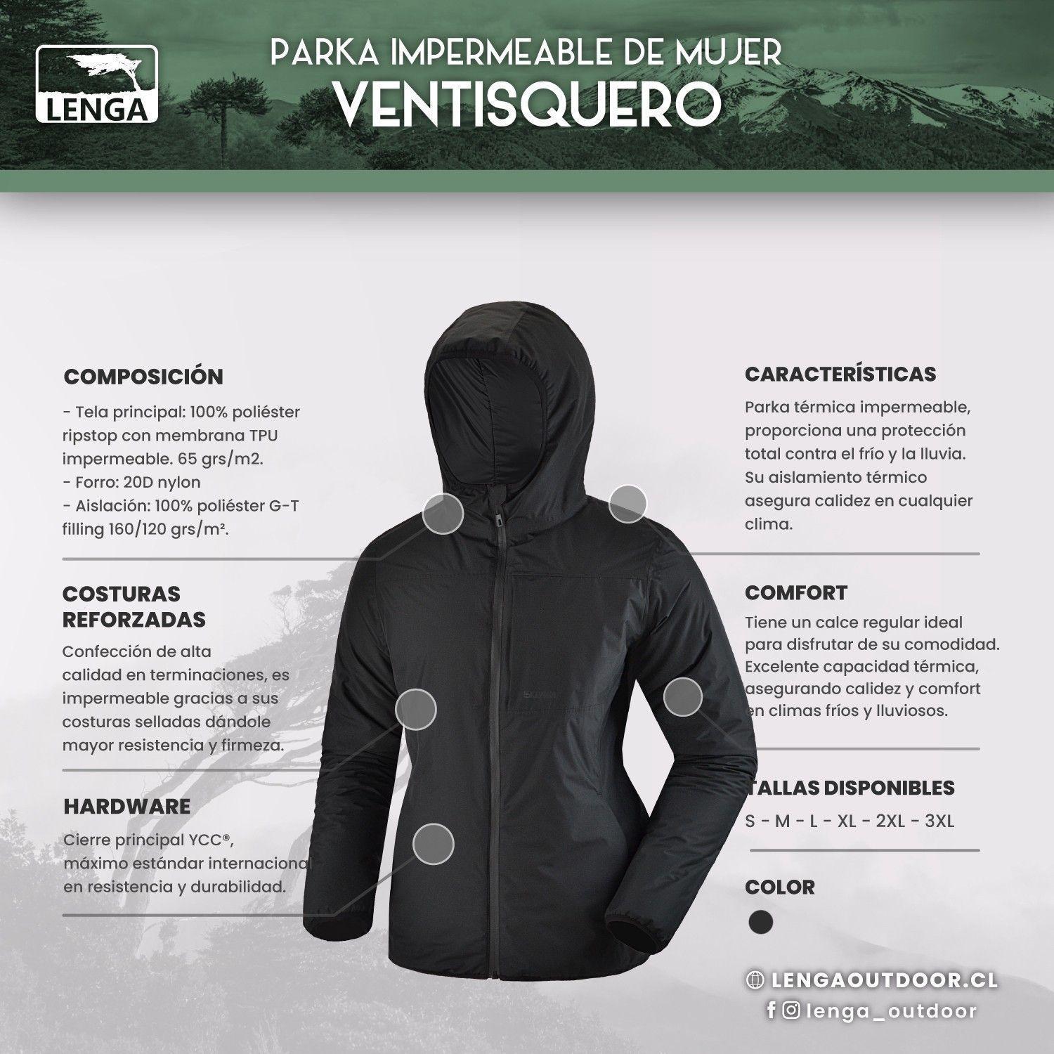 Parka Térmica Mujer Impermeable Waterproof Ventisquero Lenga-4