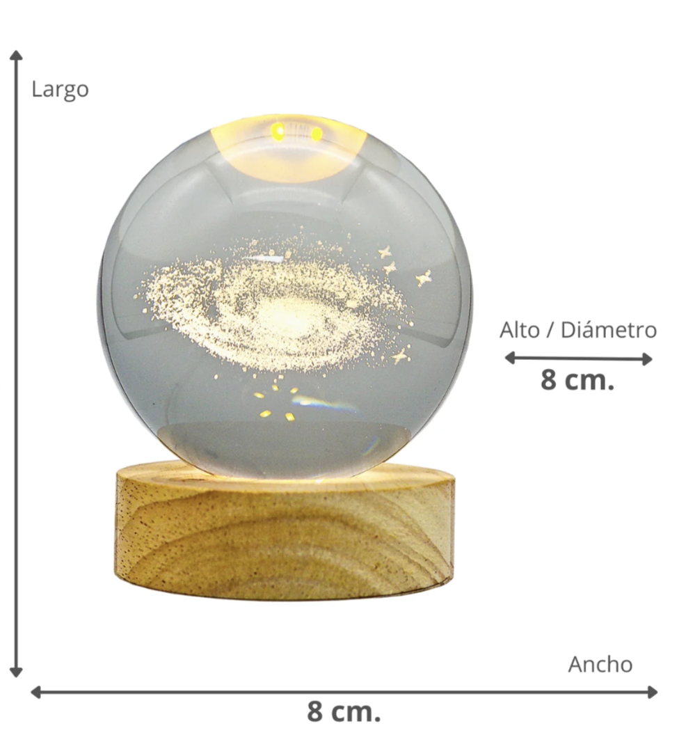 Lampara Bola De Cristal Led 3D GALAXIA-4
