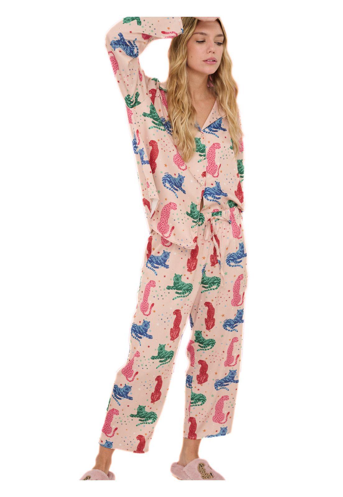 Pijama Olive Punalu Beige Camisa/Pantalón-1