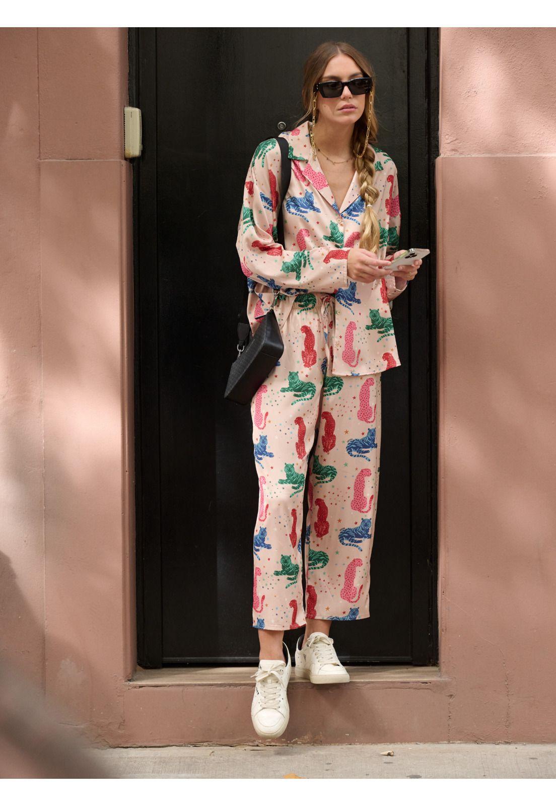 Pijama Olive Punalu Beige Camisa/Pantalón-2