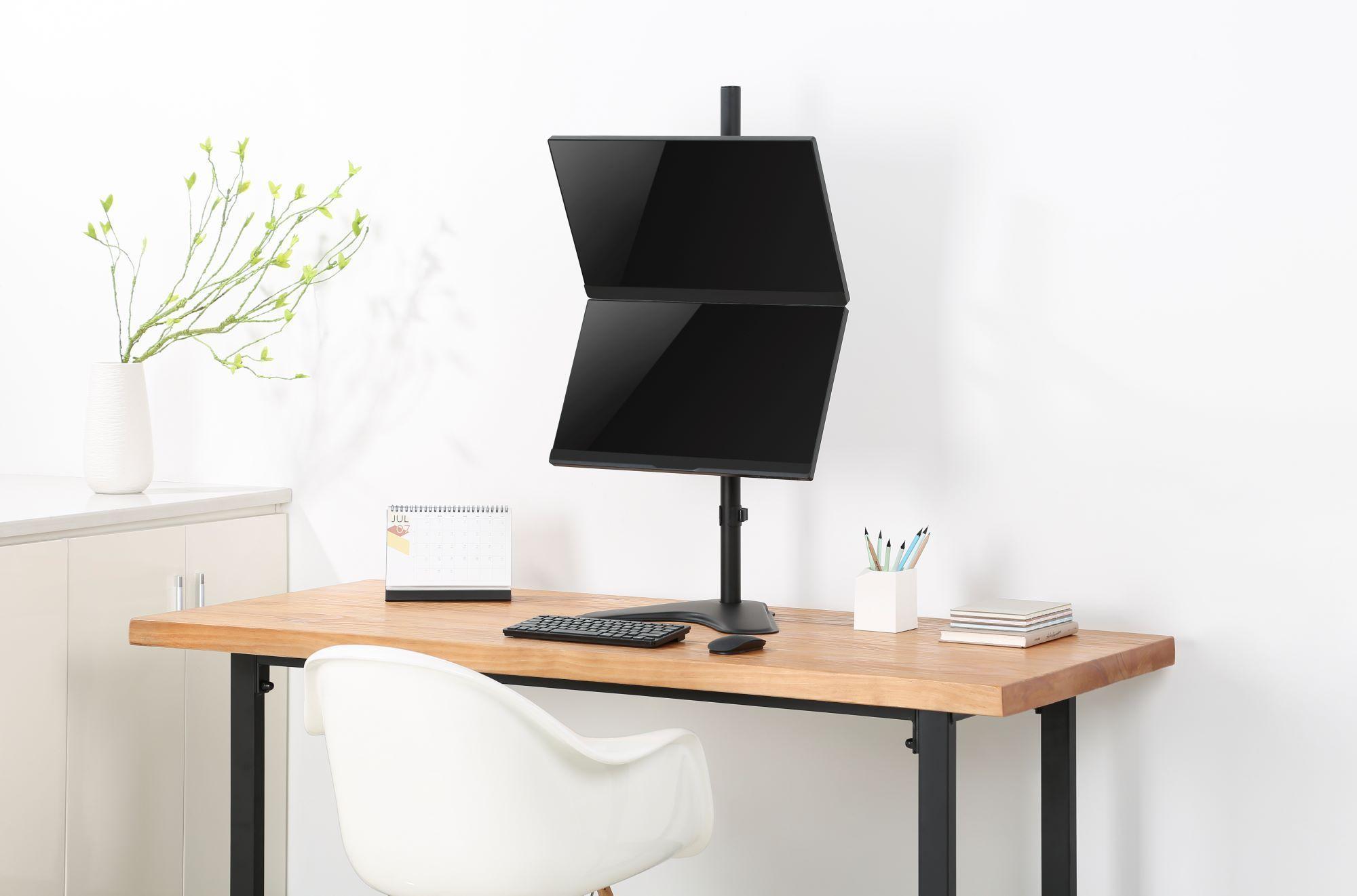 Soporte con Base Vertical para 2 Monitores  13" ~ 32" 16kg  SBRM722  Brasforma-4