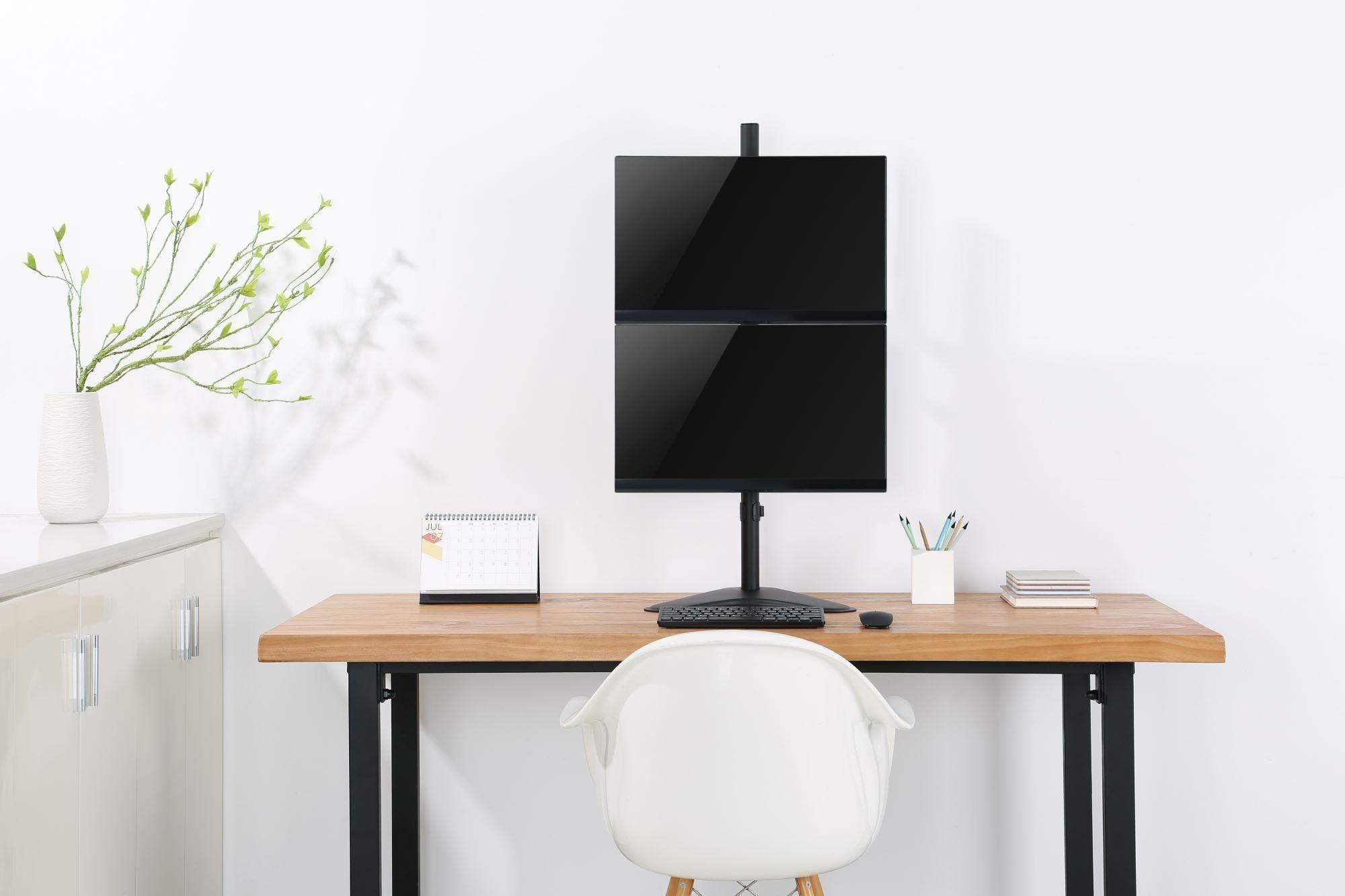 Soporte con Base Vertical para 2 Monitores  13" ~ 32" 16kg  SBRM722  Brasforma-7