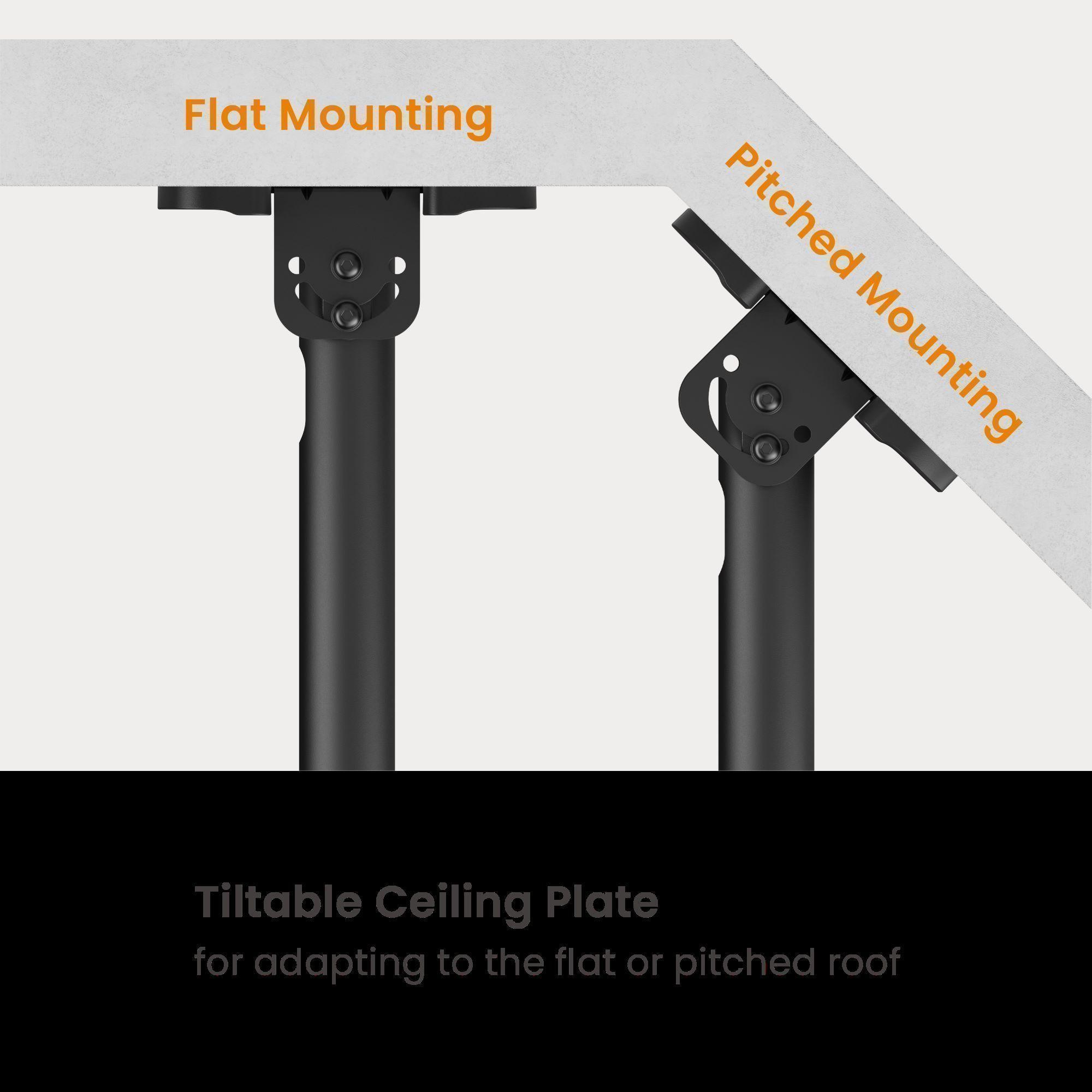 Soporte de Techo Inclinable para TV de  43" a 86" - 360°  60kg   SBRP1546L  BRASFORMA-4