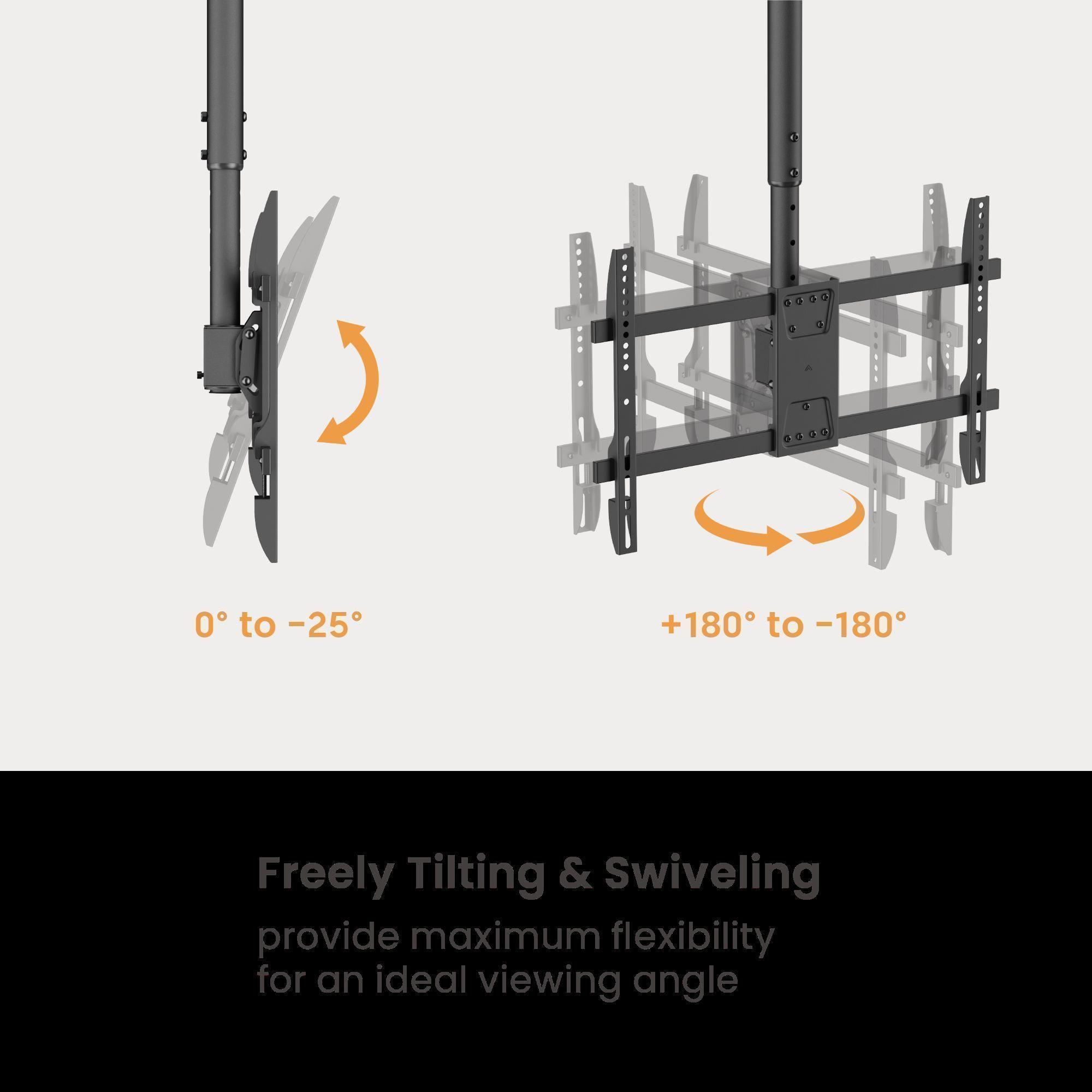 Soporte de TV  para Techo 43" a 86" - Inclinable 360°  60kg   SBRP1546L  BRASFORMA-6