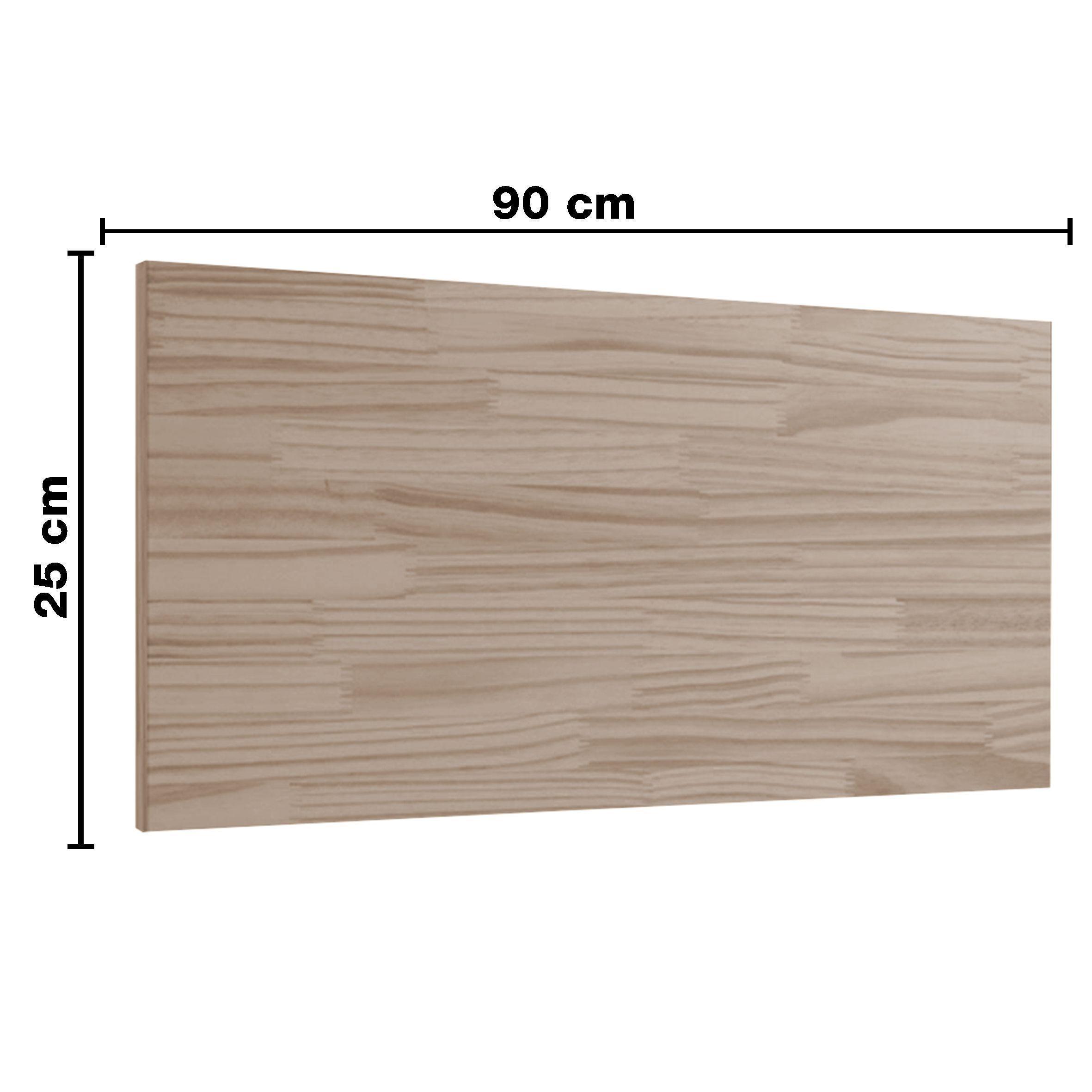 Repisa Flotante MDP + 2 soportes 90x25cm 20kg Café - Brasforma - KPC90x25x1,5UV-2