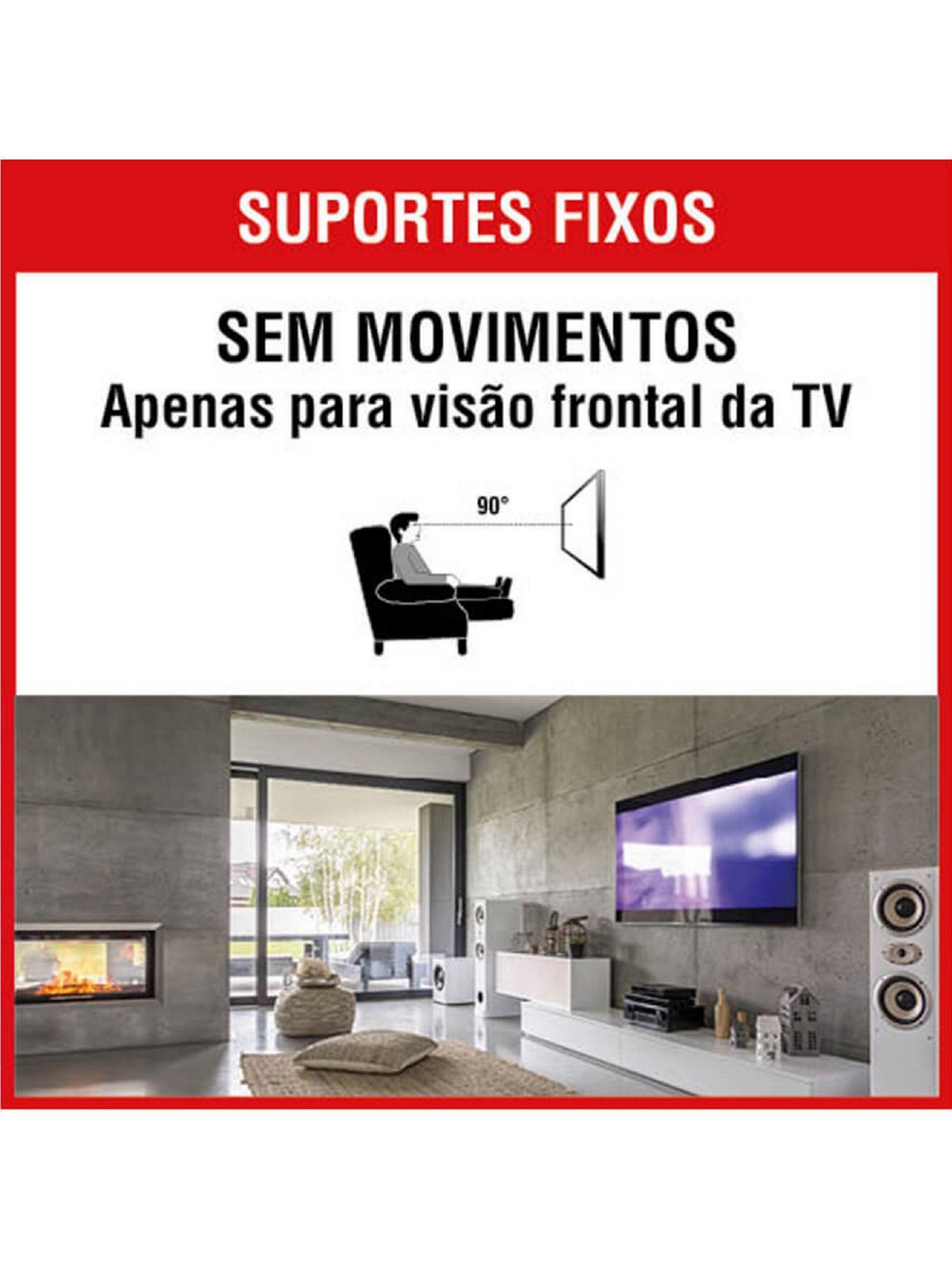 Soporte  Fijo para TV de 32" a 55"  Ultra delgado sbrm404 Brasforma-3