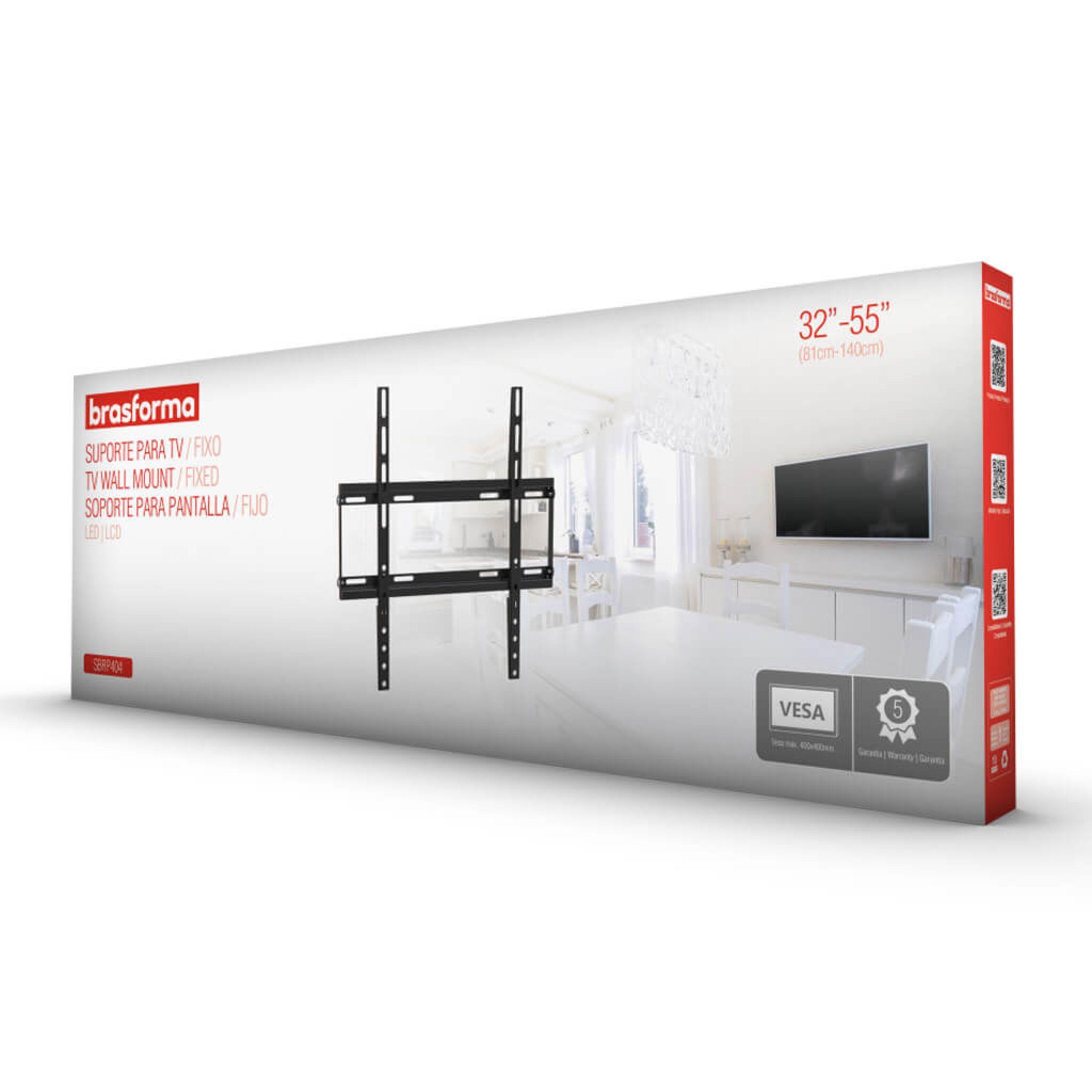 Soporte para TV FIJO Ultra Slim  32" a 55"  35kg  Sbrm404  Brasforma-4