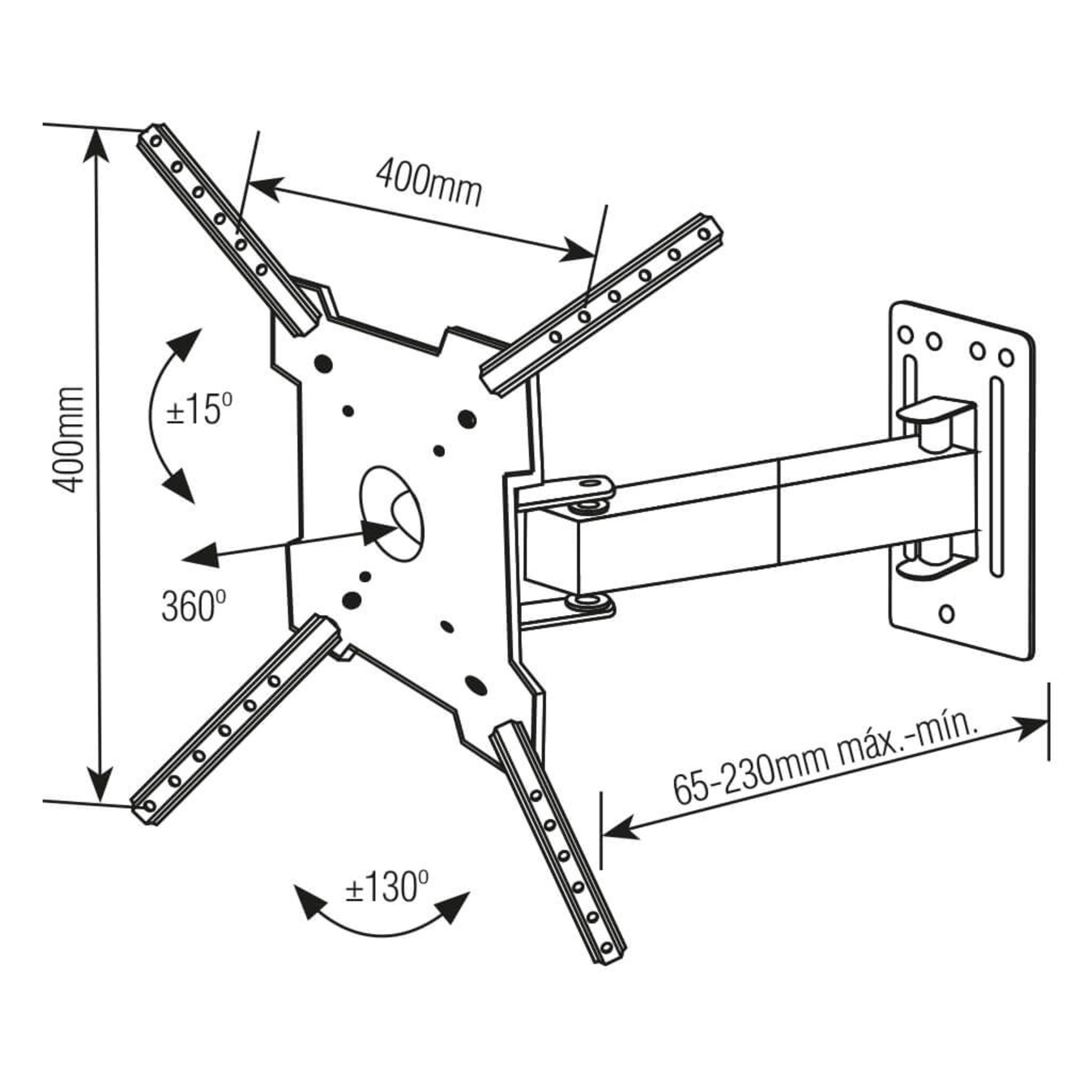 Soporte TV brazo de 19cm - 10" a 60"- 360° sbrp1030 BRASFORMA -1