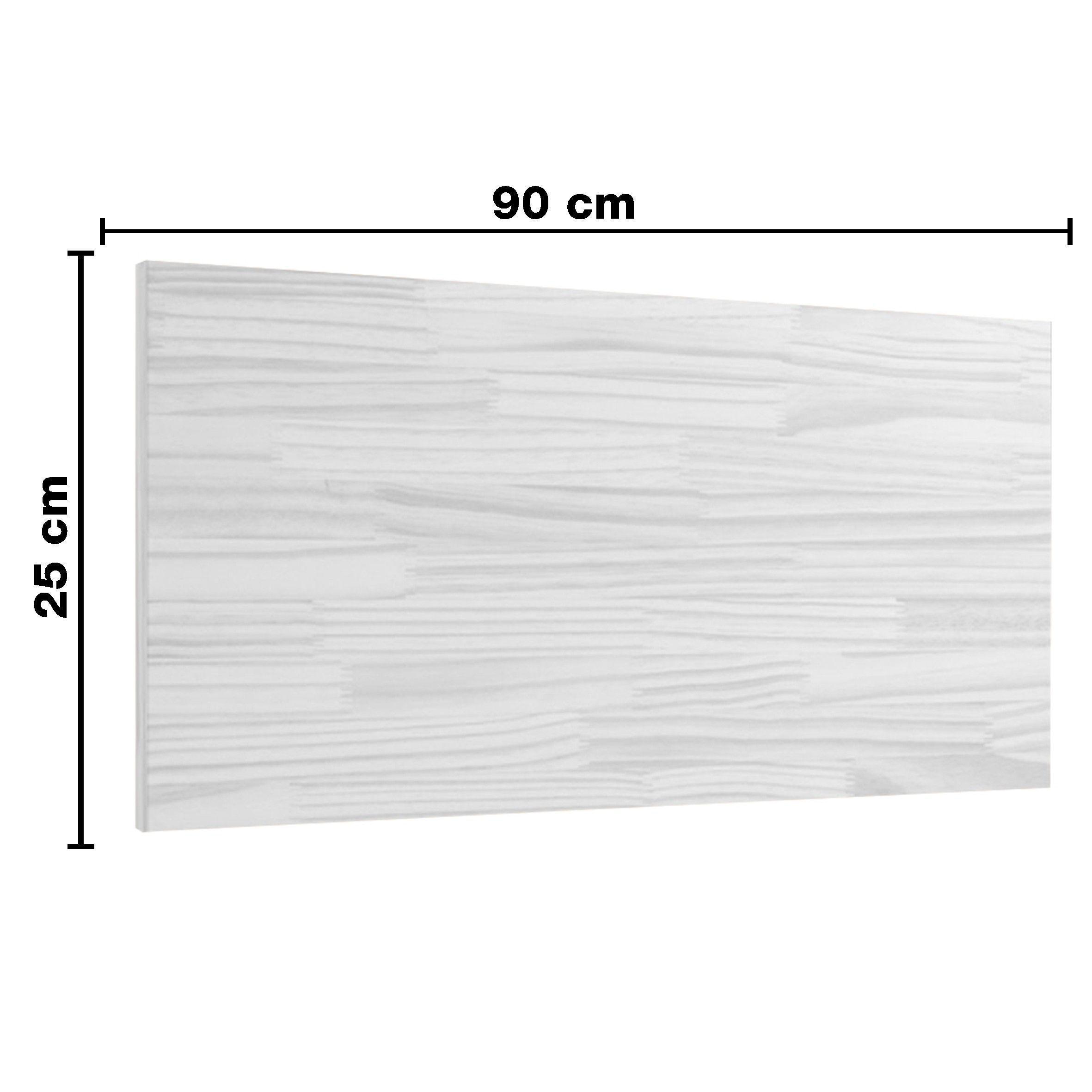 Repisa Flotante MDP + 2 soportes 90x25cm 20kg Blanco Brasforma - KPB90x25x1,5UV-2