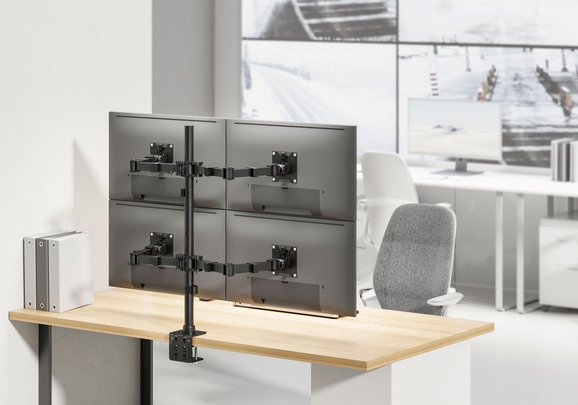 Soporte para 4 Monitores de alta carga 17"~35"  60kg  SBRM741-Brasforma-4