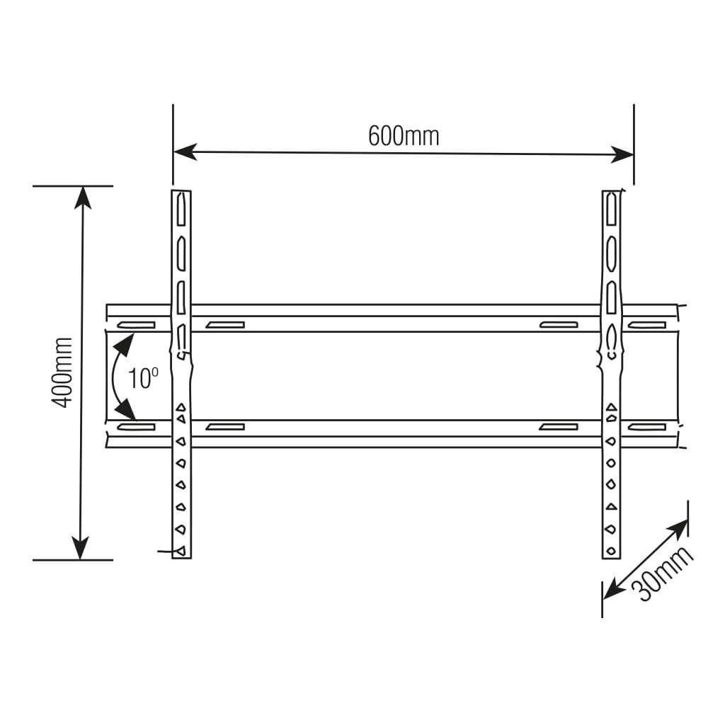 Soporte para TV  Ultra delgado Inclinable 37" a 85" - 50 kg -  FT161  Forte by Brasforma-2
