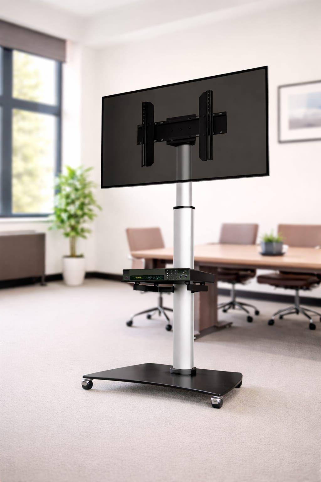 Pedestal para TV 37" a  70"  360° 40Kg Aluminio/Vidrio  Skcr06001 Brasforma-1