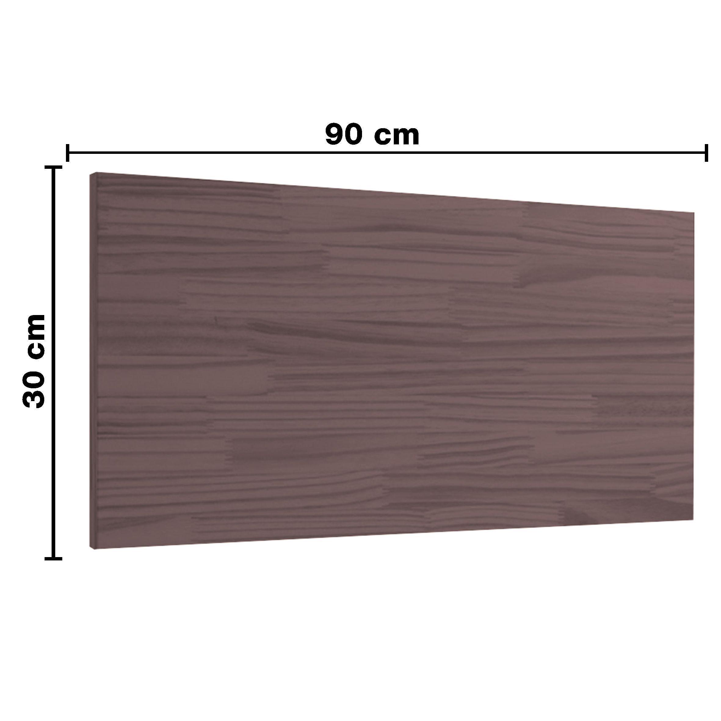 Repisa Flotante MDP + 2 soportes 90x30cm 20kg Café - Brasforma - KPC90x30x1,5UV-2