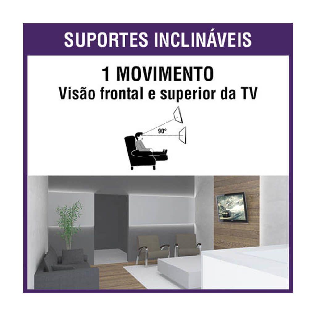 Soporte INCLINABLE Ultra delgado para TV  37" a 85"  50kg Sbrp615 Brasforma-4