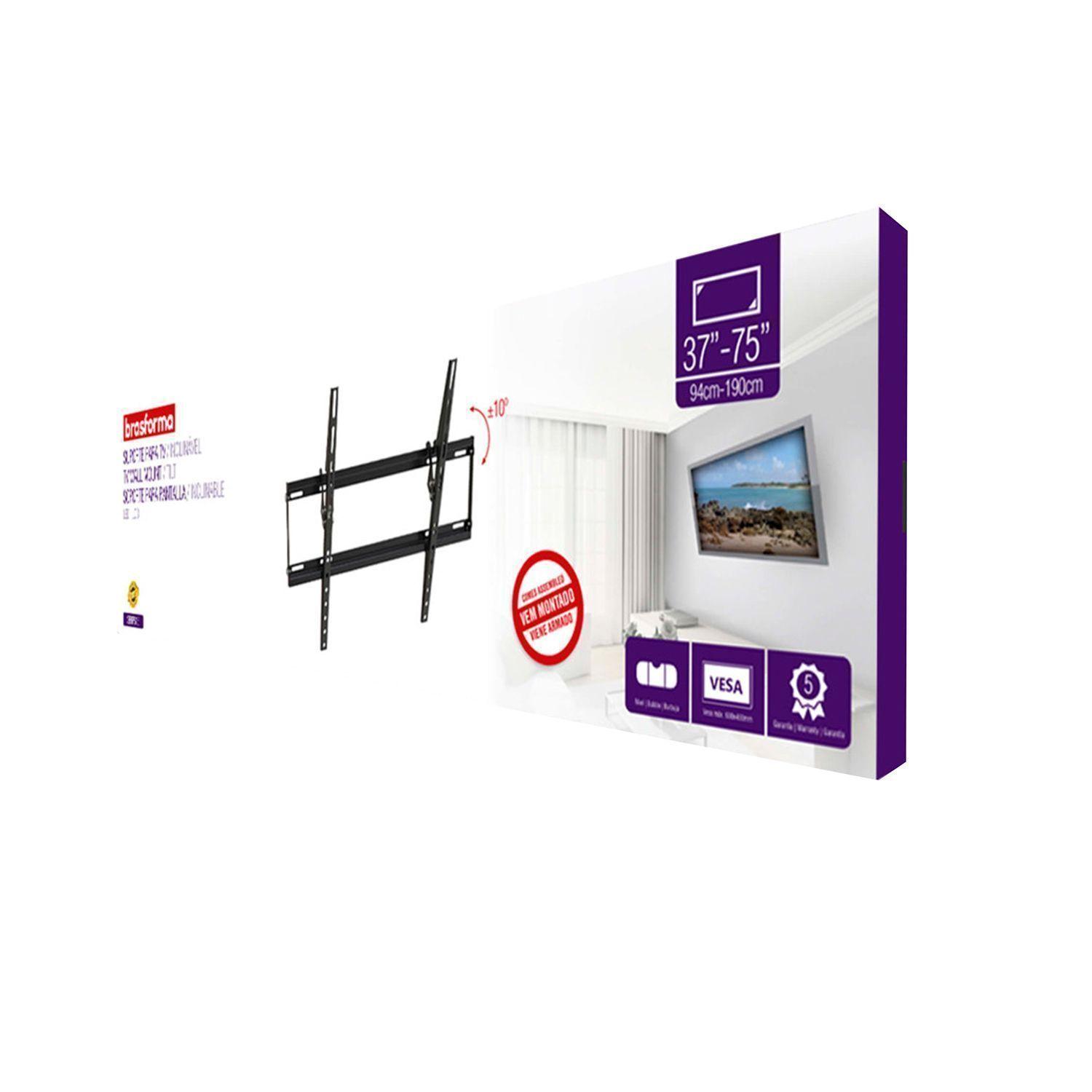 Soporte INCLINABLE Ultra delgado para TV  37" a 85"  50kg Sbrp615 Brasforma-5