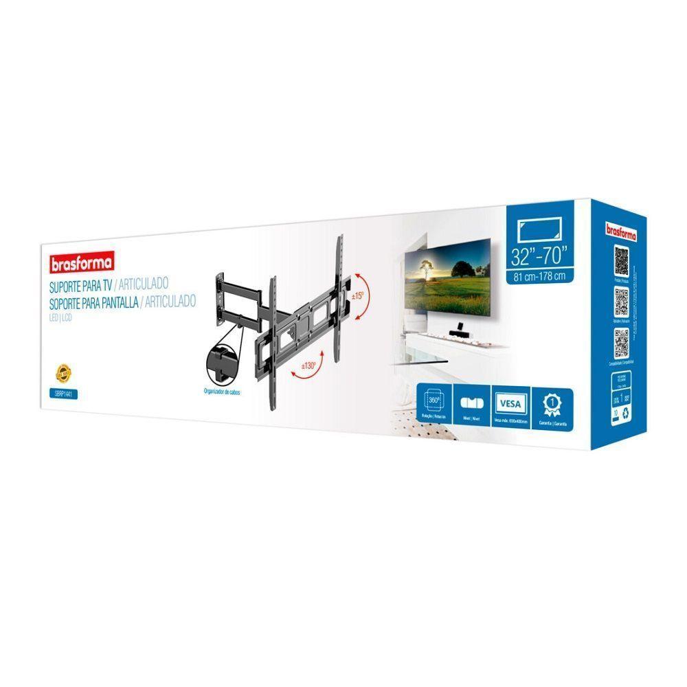 Soporte para TV con Brazo de 42cm  37” a 70"  180° 30kg - sbrp1441  Brasforma-5