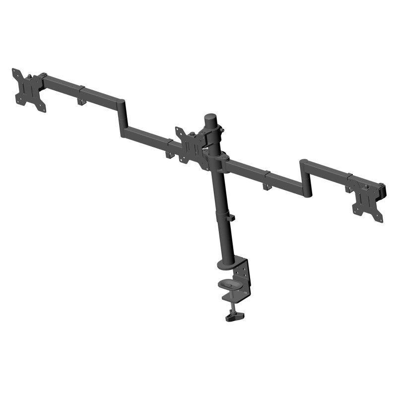 Soporte Para 3 Monitores 13" A 27" Articulado 24Kg Max.-2