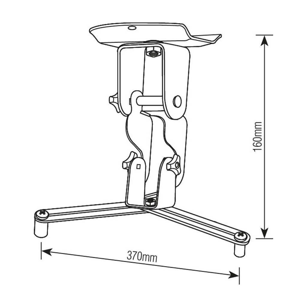Soporte para Proyector Inclinable 3 perforaciones - 10kg sbrp757 Brasforma-2