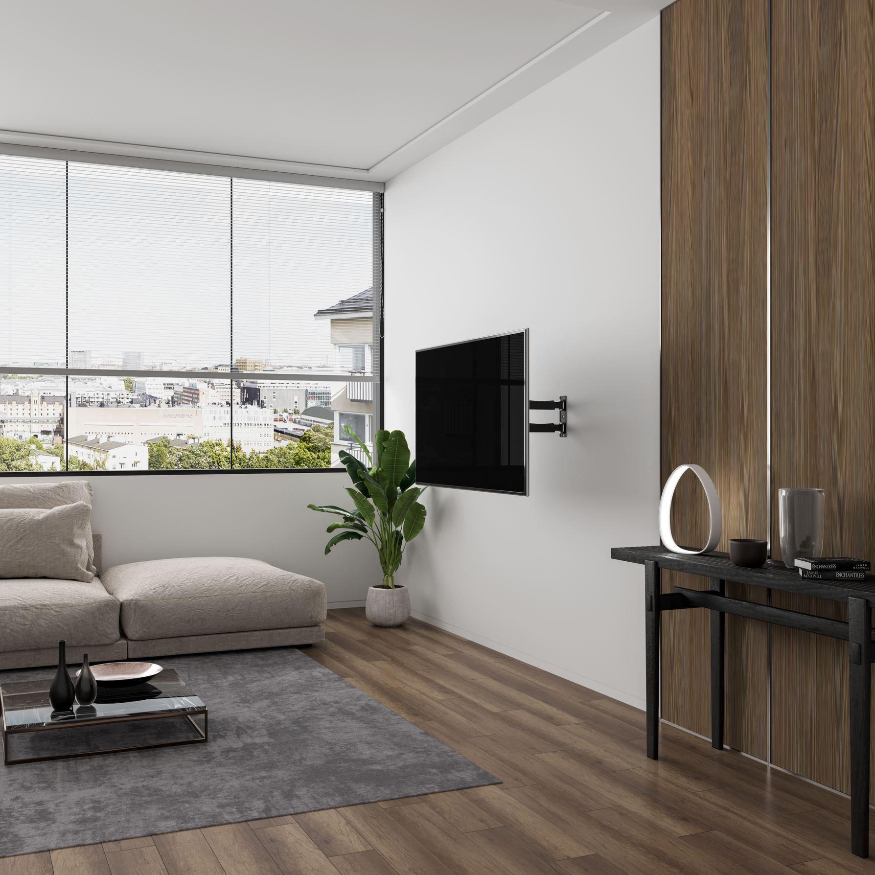 Soporte con Brazo articulado de  38cm  23"~56" 360° SBRP2040B BLANCO BRASFORMA-2