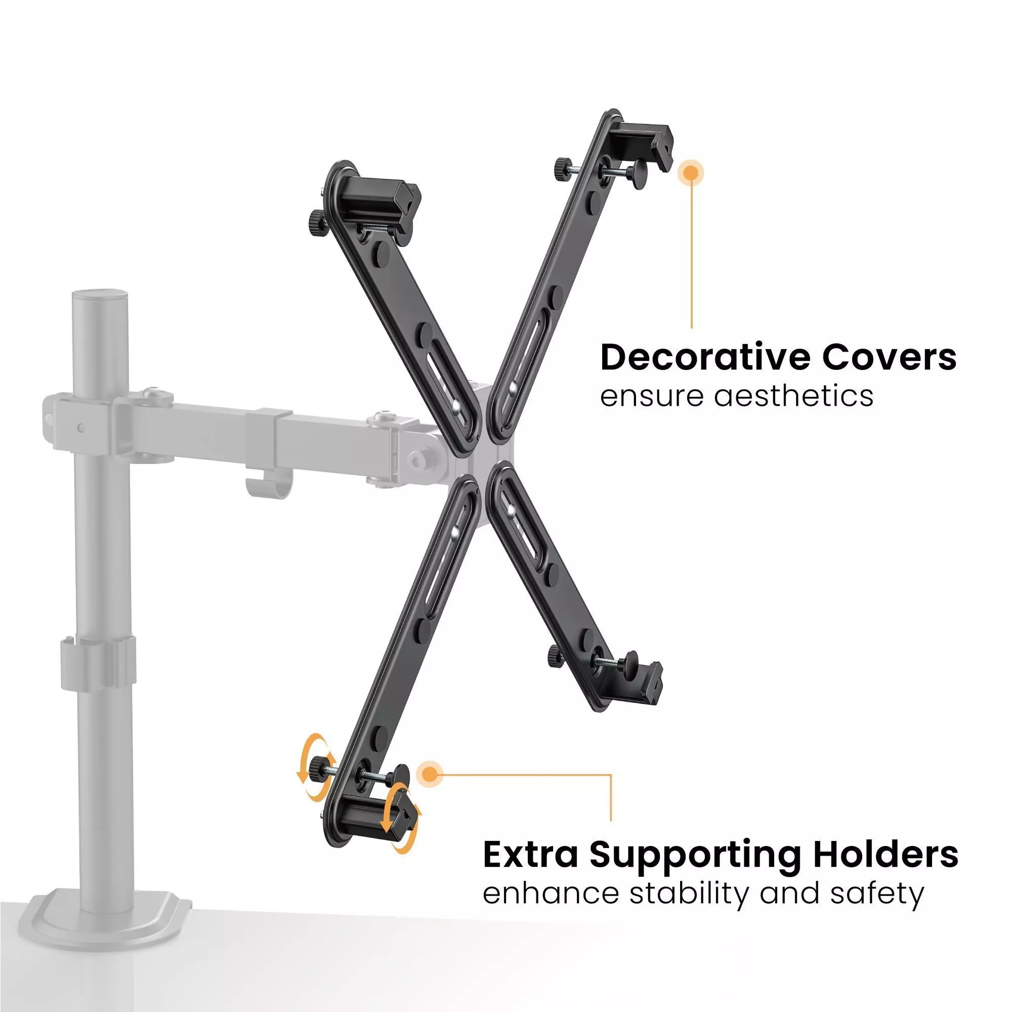 Adaptador para Monitores sin perforación Vesa  17" ~ 32"  10kg  sbrma11 Brasforma-1
