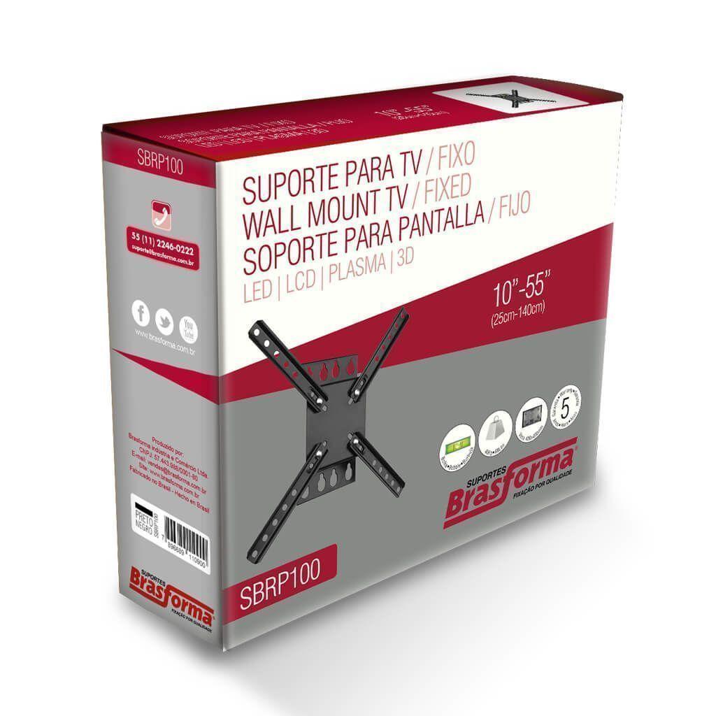 SOPORTE TV FIJO  10" a 55"  UNIVERSAL 40kg  SBRP100 BRASFORMA-2