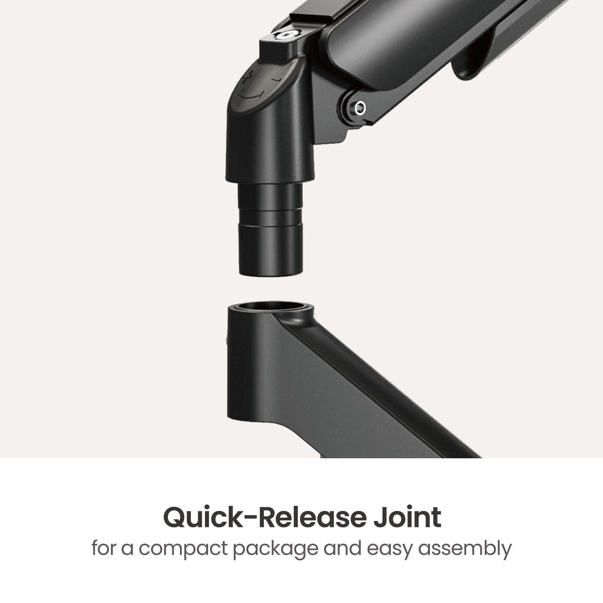 Soporte de escritorio para 2 monitores en Poste 17" a 32" 18kg - SBRM728 - Brasforma-5