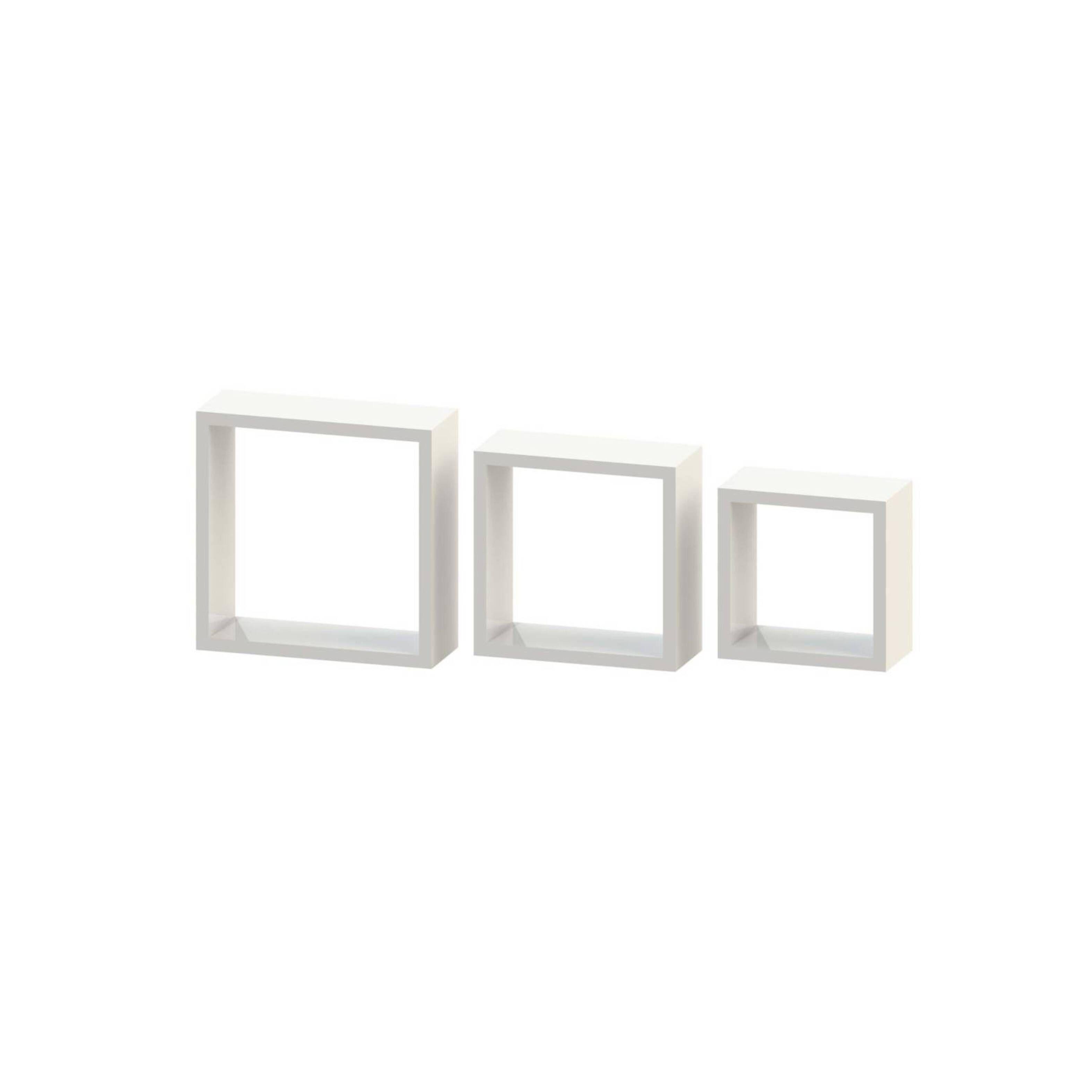 Repisa tipo Cubos  x 3   28cm-24cm-20cm BLANCO - BRASFORMA-3