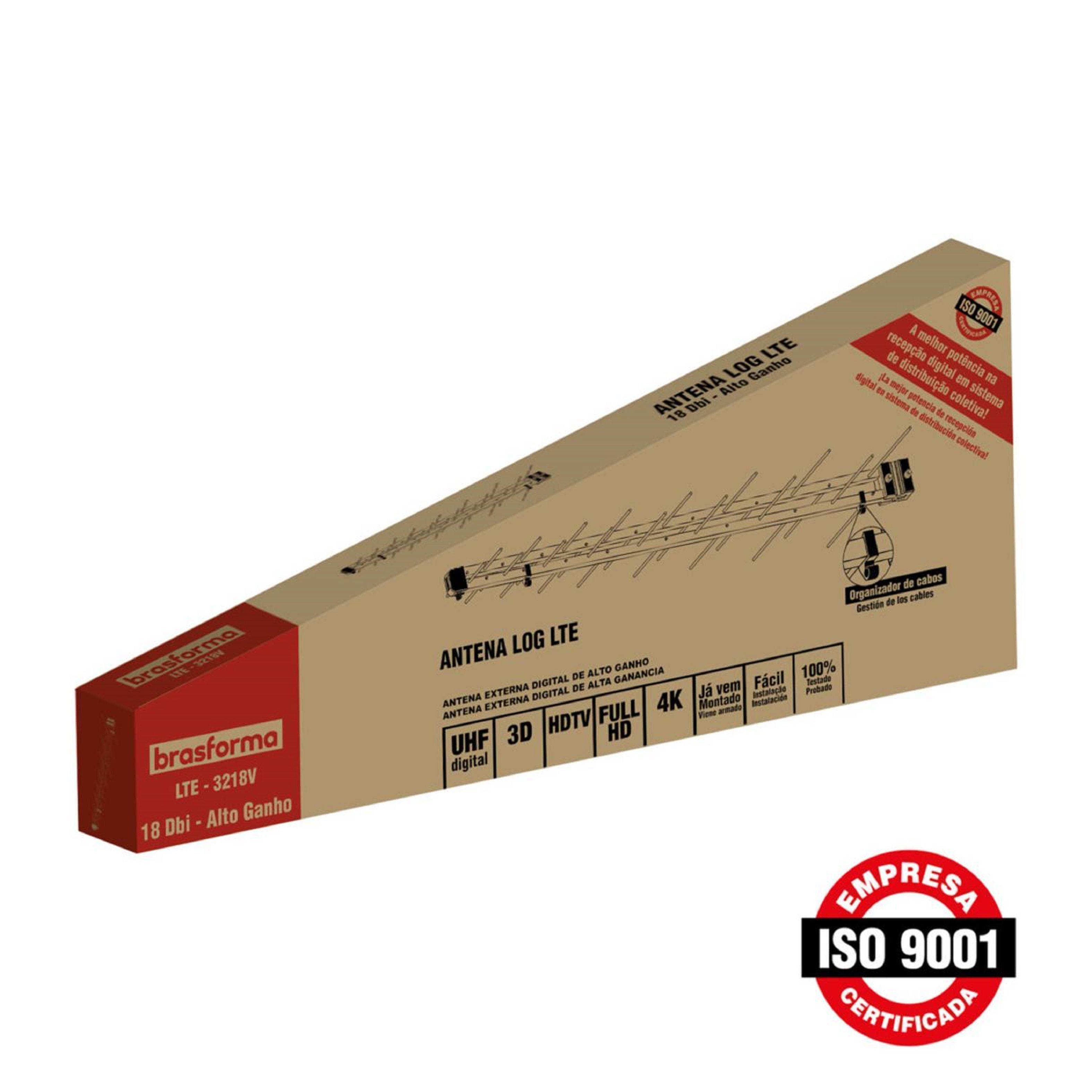 Antena Externa HD 18dbi + Mástil + 16m  Cable Coaxial - Lte3218V BRASFORMA-2