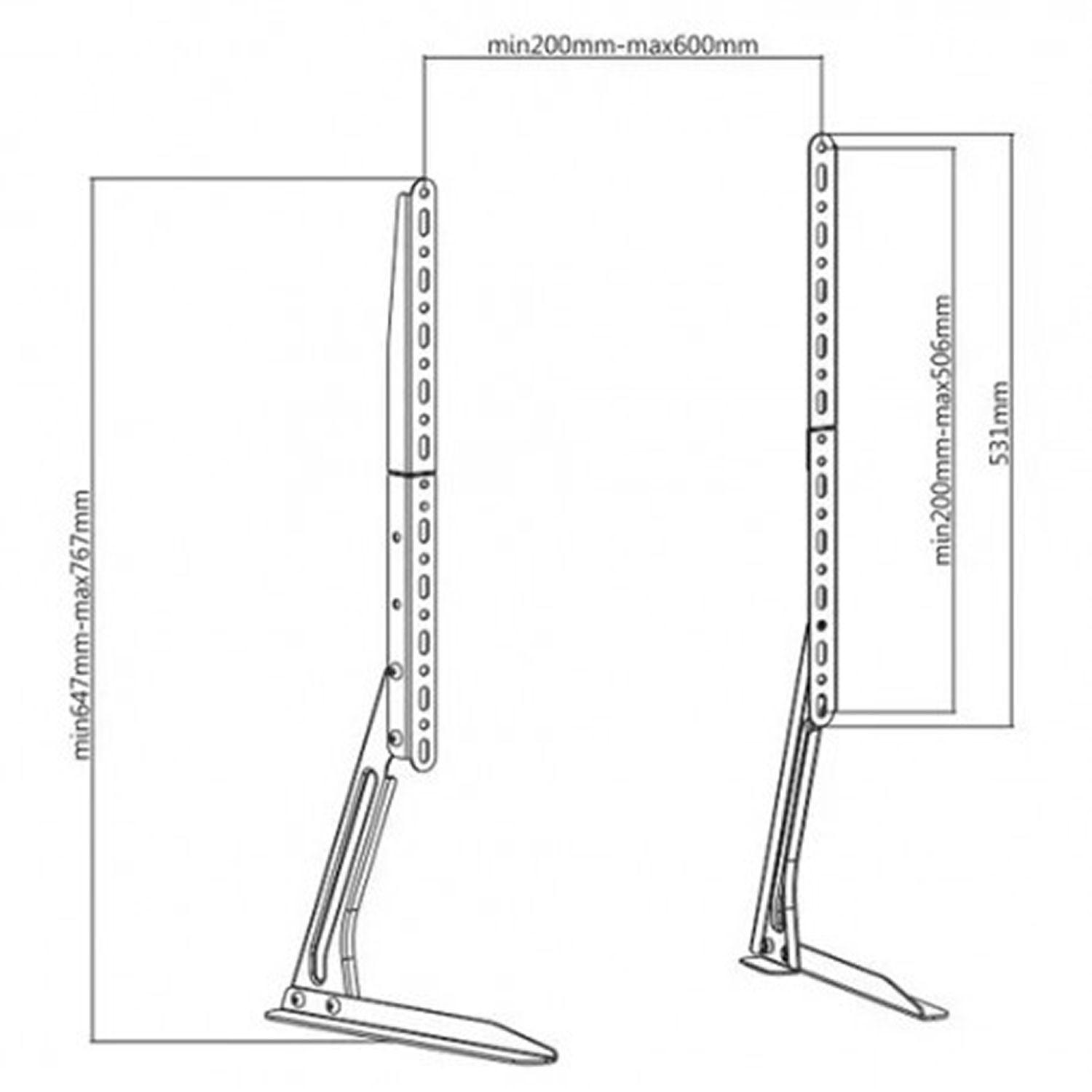 Base para TV de 13" a 70"-  C/ Extención 50kg  BBR801  Brasforma-6