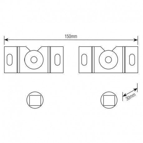 Soporte  para TV  Fijo de 10” a 85”  UNIVERSAL 100KG  SBRUB759-2