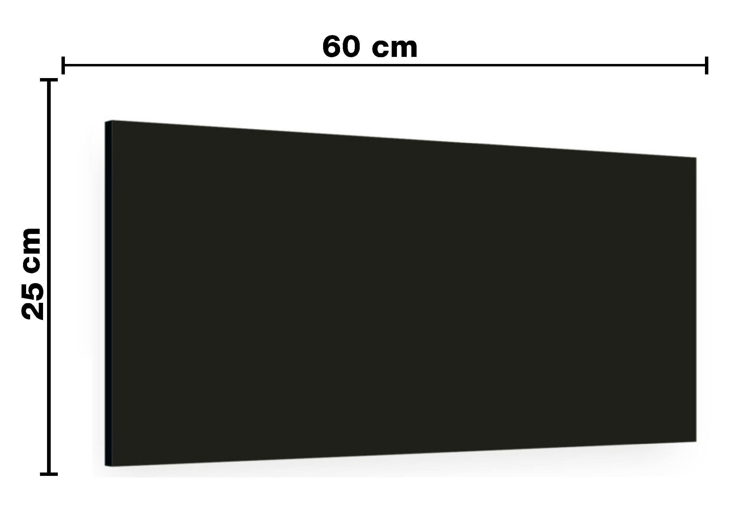 Repisa Flotante MDP + 2 soportes 60x25cm 20kg Negro - Brasforma - KPP60x25x1,5UV-2