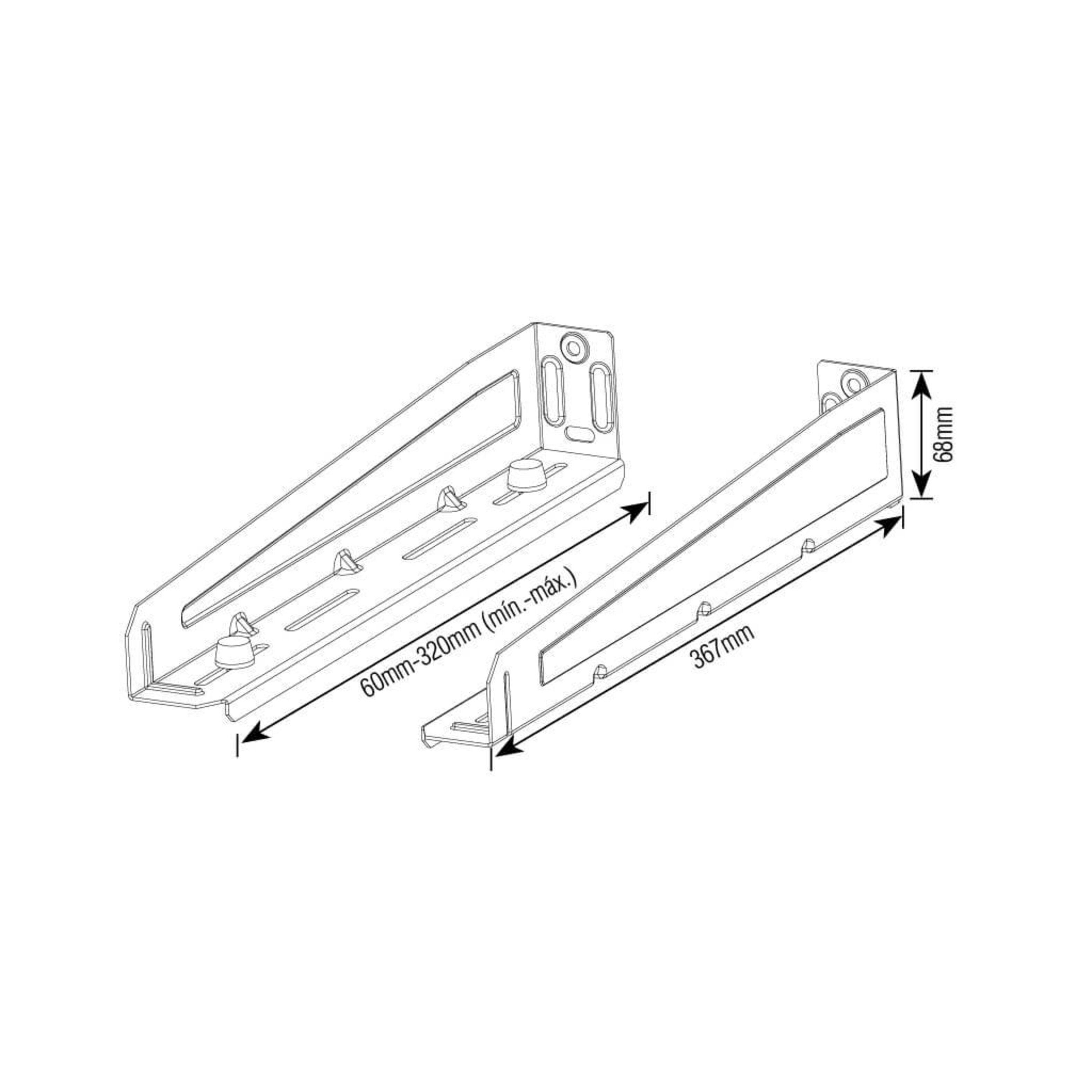 SOPORTE IMPRESORA - MICRONDAS AJUSTABLE BLANCO SBR5.0 BRASFORMA-2