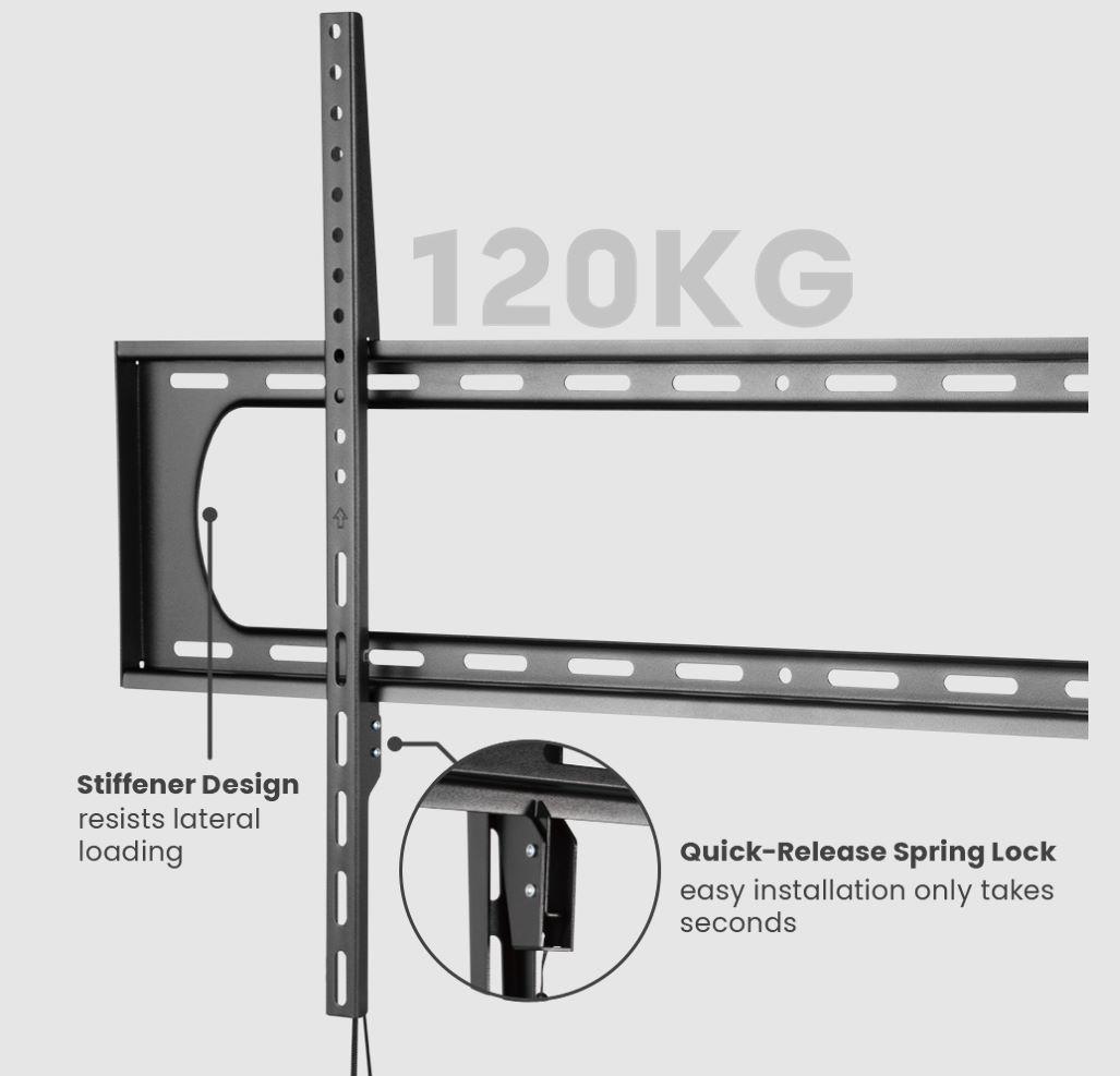 Soporte Fijo para TV de Alta Carga  60" ~ 120"  - 120kg  SBRP73-69F  Brasforma-2