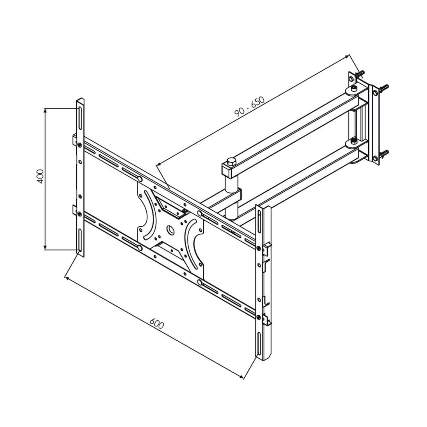 Soporte TV Con Brazo de 65cm - 23 A 70 30kg-1