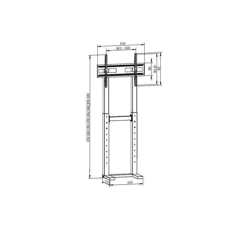 SOPORTE PEDESTAL TV CONTRA PARED 32" A 85" SIN PERFORACIONES!-3