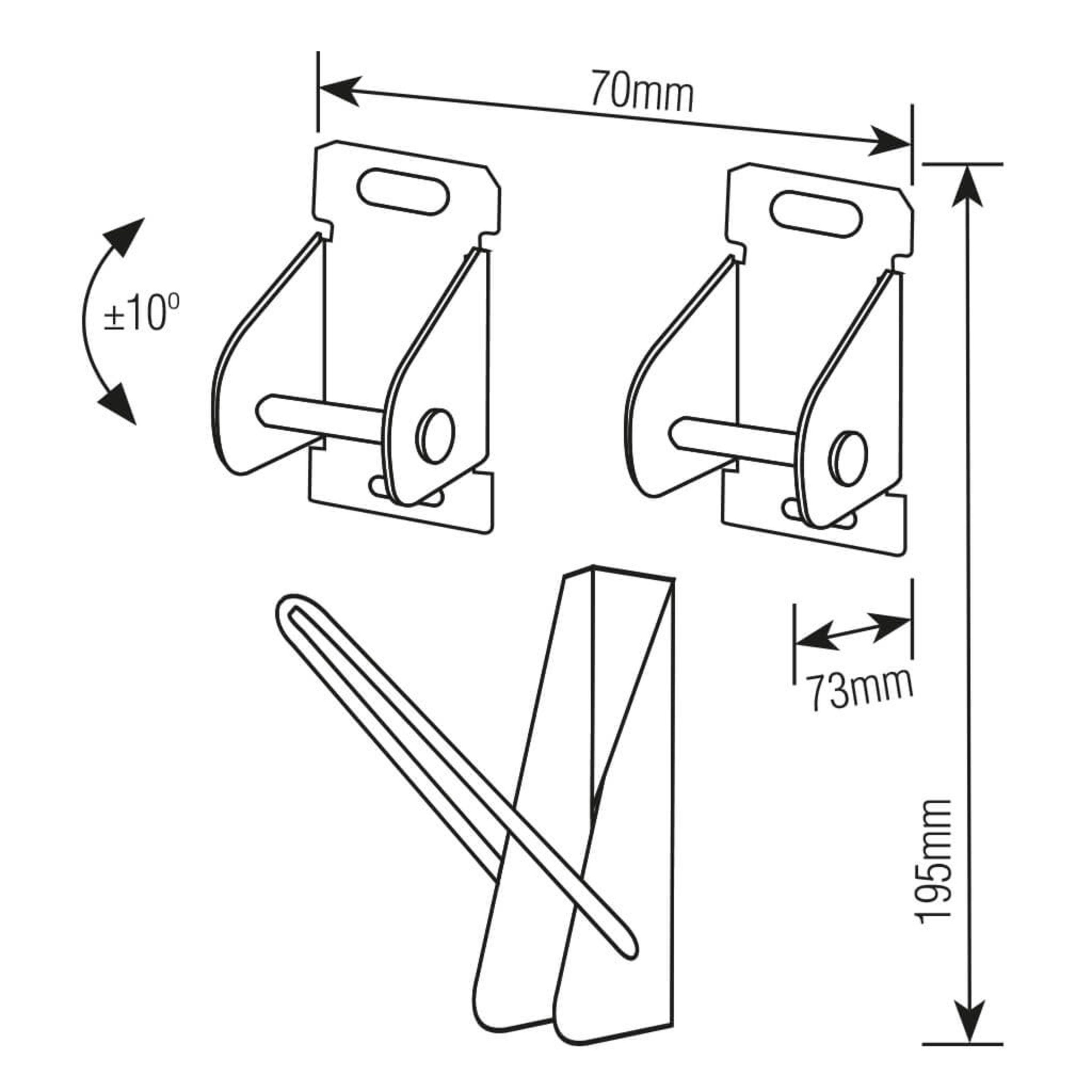 SOPORTE PARA TV INCLINABLE VESA UNIVERSAL 10" a 85" 100 Kg  SBRU910 BRASFORMA-2