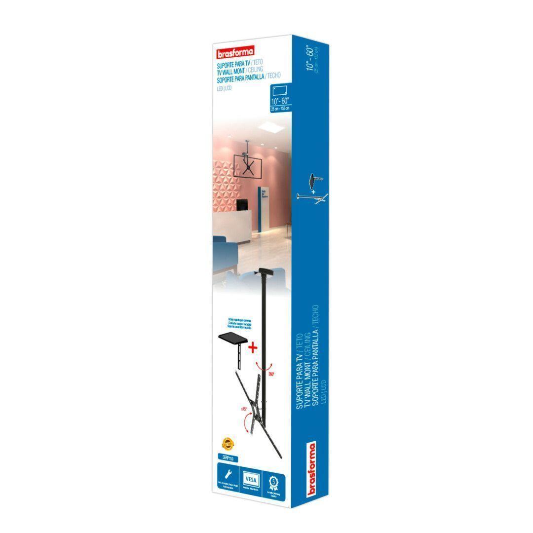 SOPORTE DE TECHO PARA  TV 10" a 60"  + DECO -  BLANCO SBRP150B - BRASFORMA-6