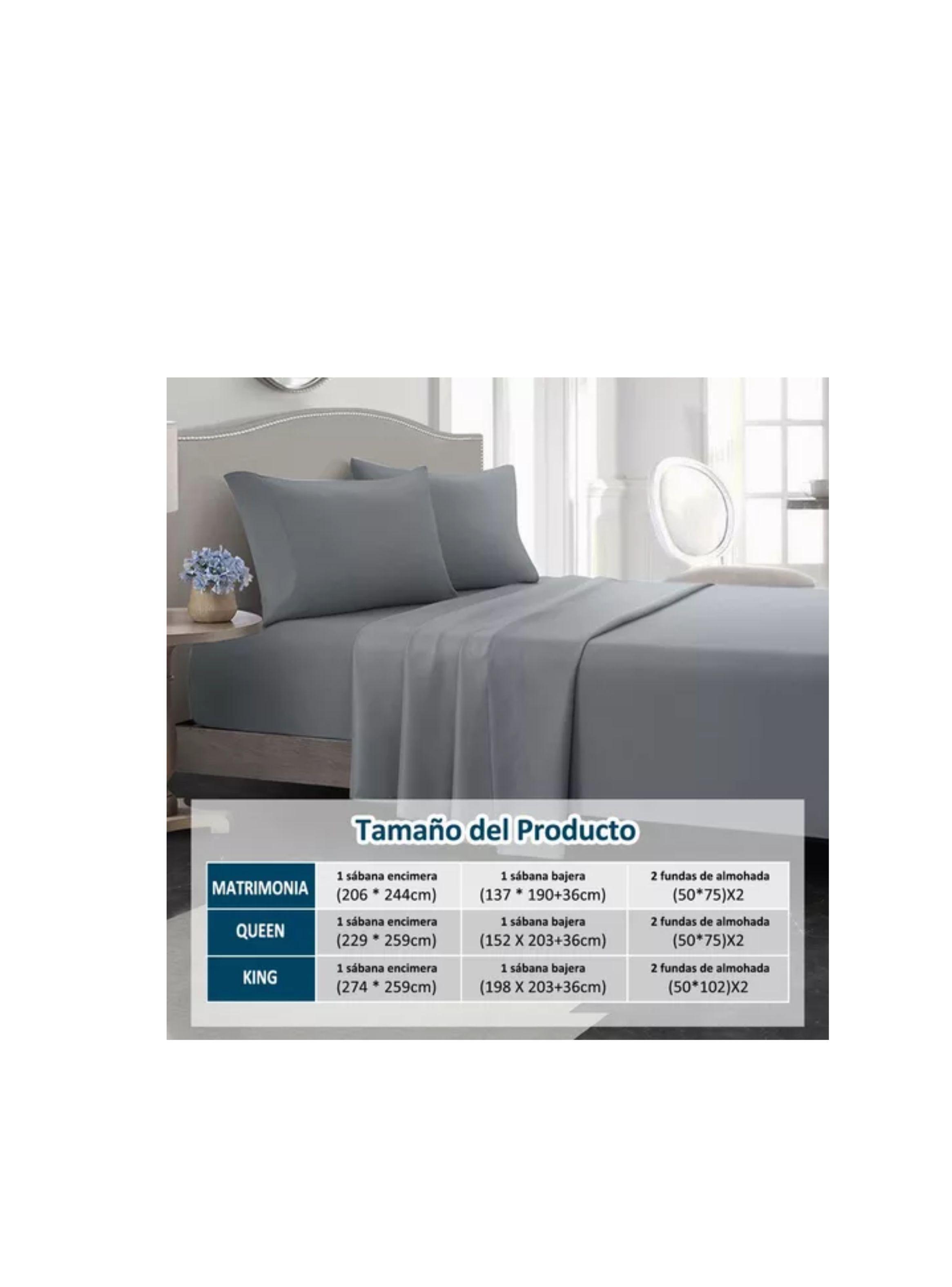 Juego De Sabanas 500 Hilos 2 Plazas-2
