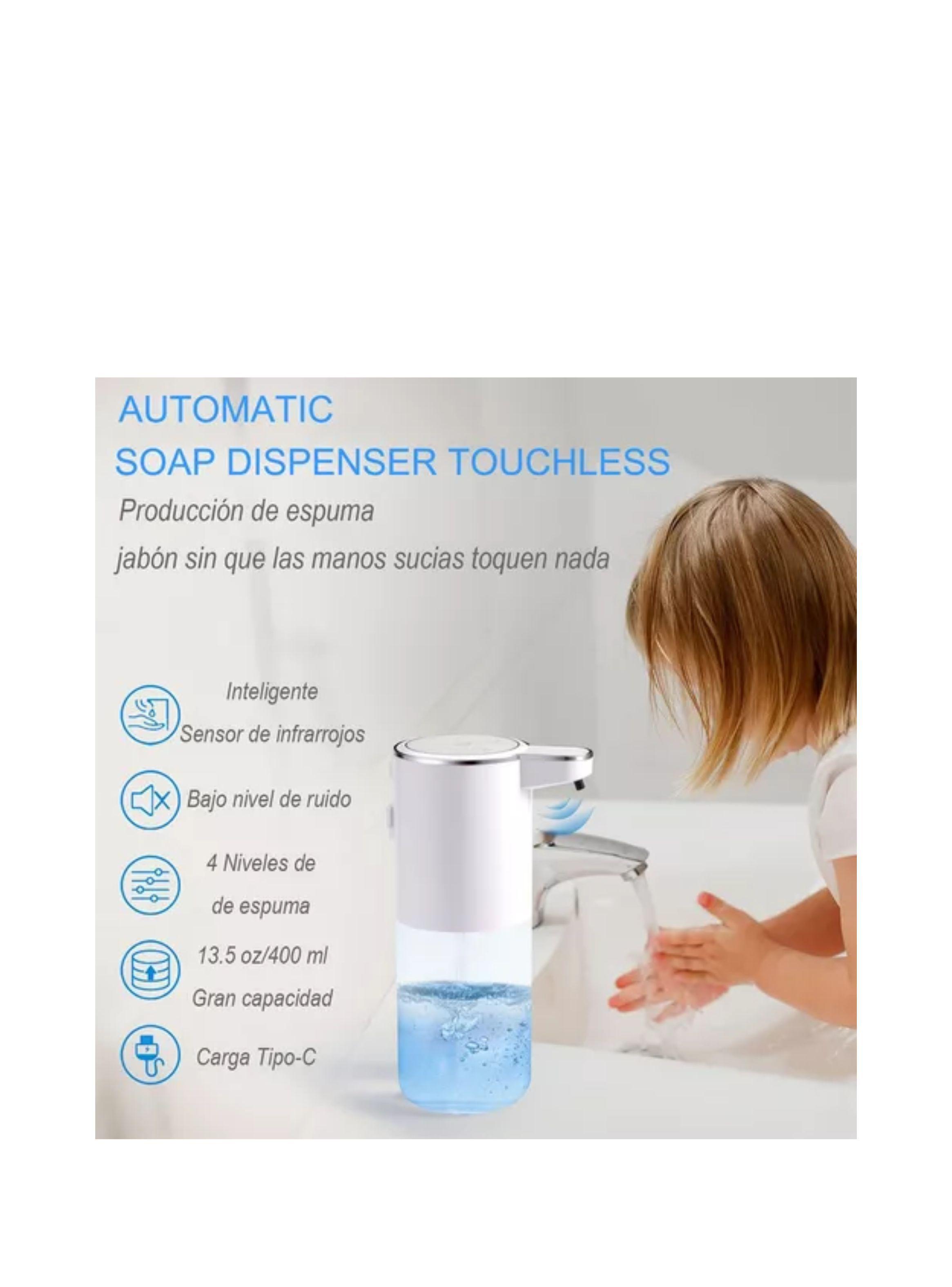 Dispensador Jabon Automatico Inteligente Carga Usb+4 Marchas color blanco-1