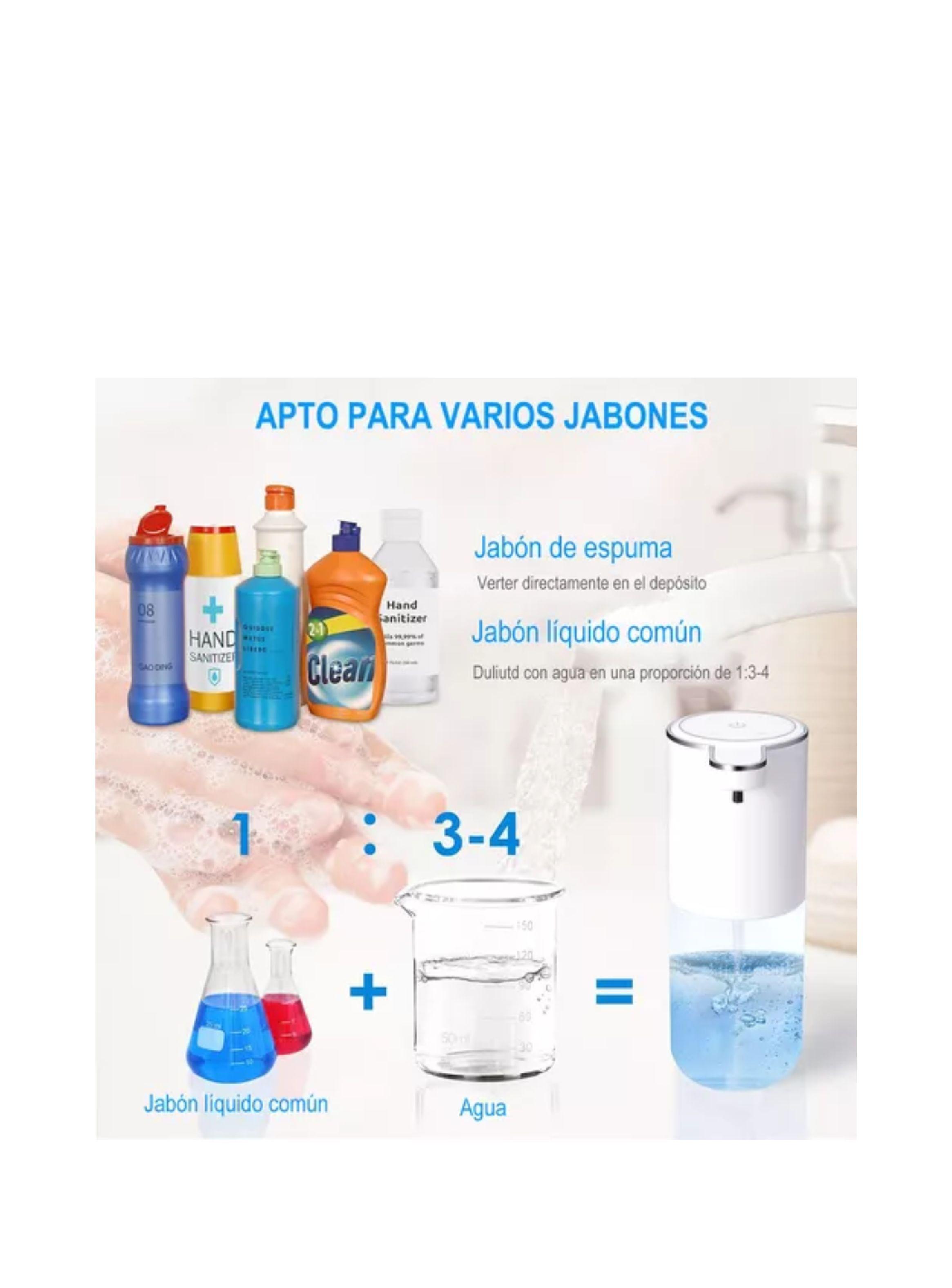 Dispensador Jabon Automatico Inteligente Carga Usb+4 Marchas color blanco-3