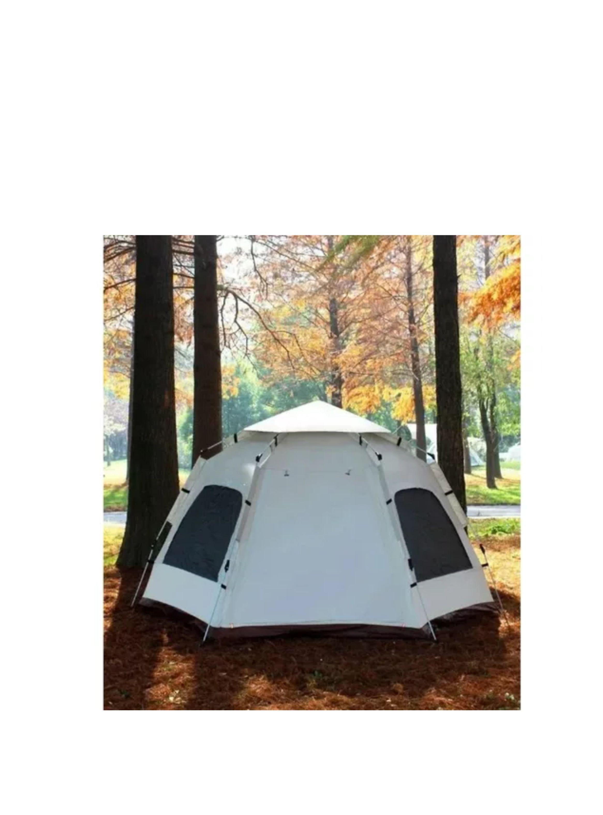 Carpa Automática Hexagonal Para 6 Personas 240x280x160 color gris-2