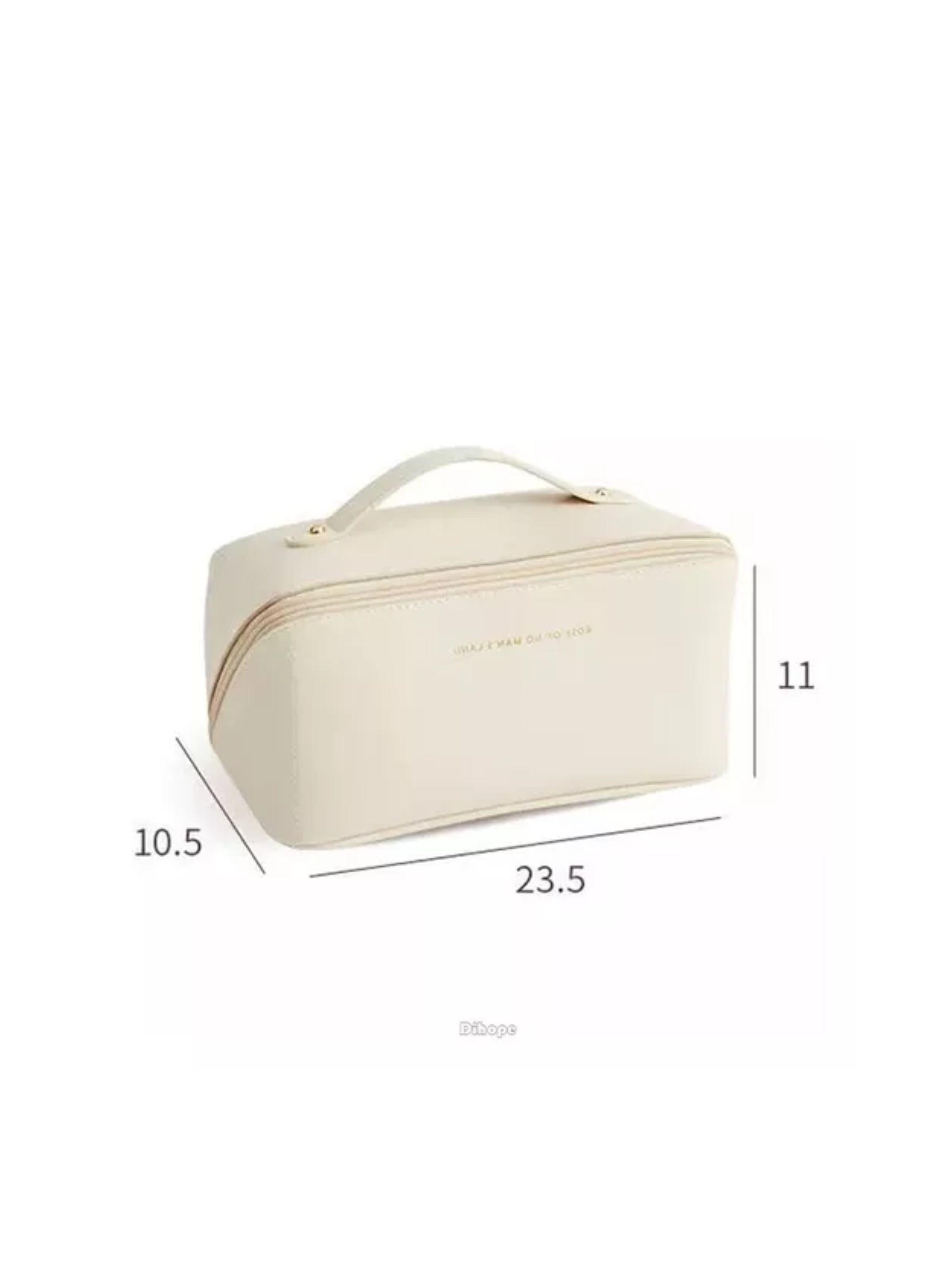 Neceser De Viaje De Belleza Organizador De Cosméticos color marrón-3