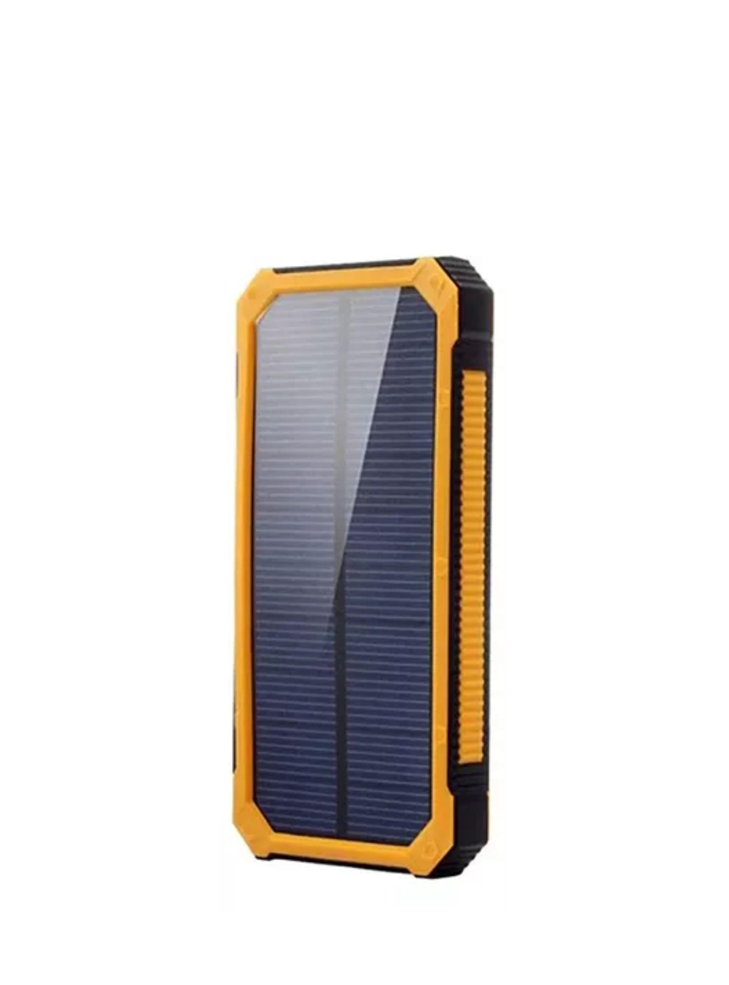 Cargador Portátil Recargable 20.000 Mah Solar Powerbank Color Naranja-0