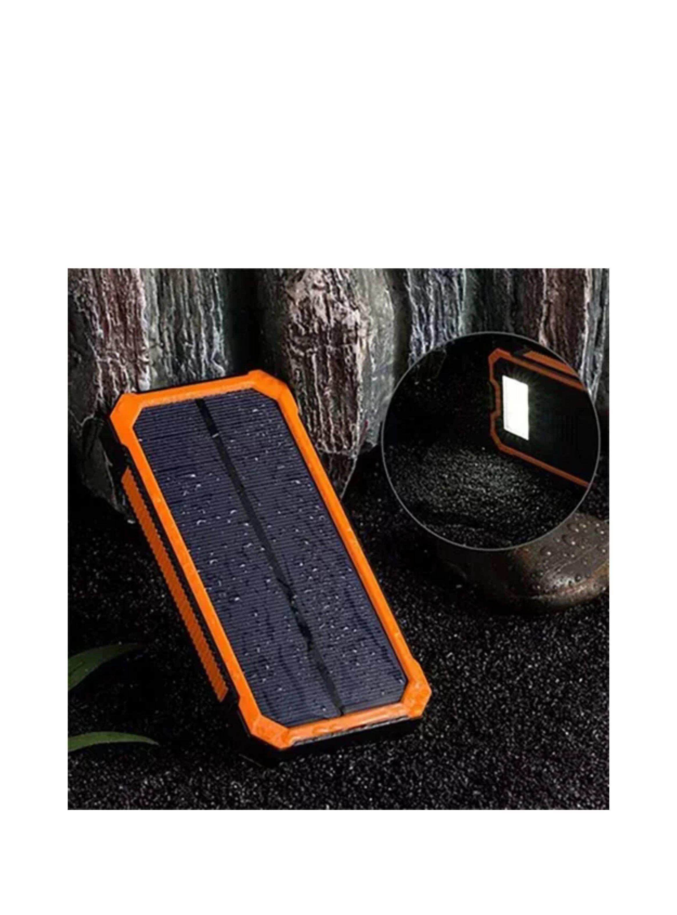 Cargador Portátil Recargable 20.000 Mah Solar Powerbank Color Naranja-3