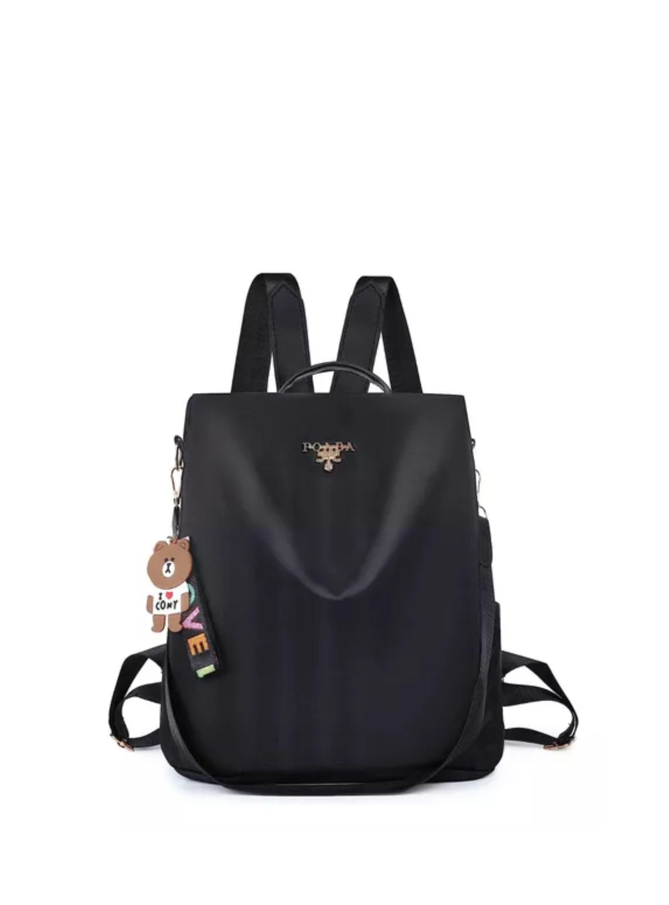 Mochila Impermeable Antirrobo Para Mujer Bolso Tela Oxford color negro-3